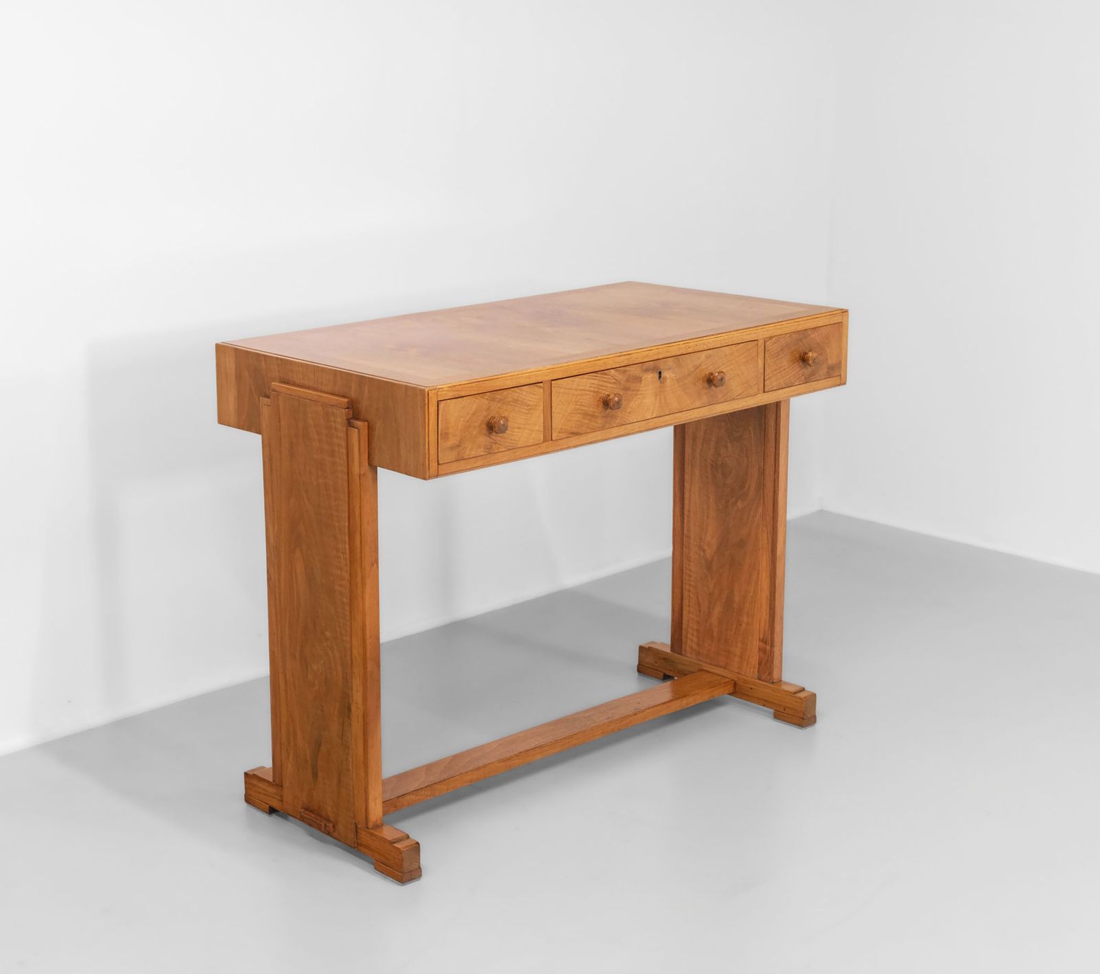 Art Deco Heals Of London Compact Walnut Desk 1930s photo furniture