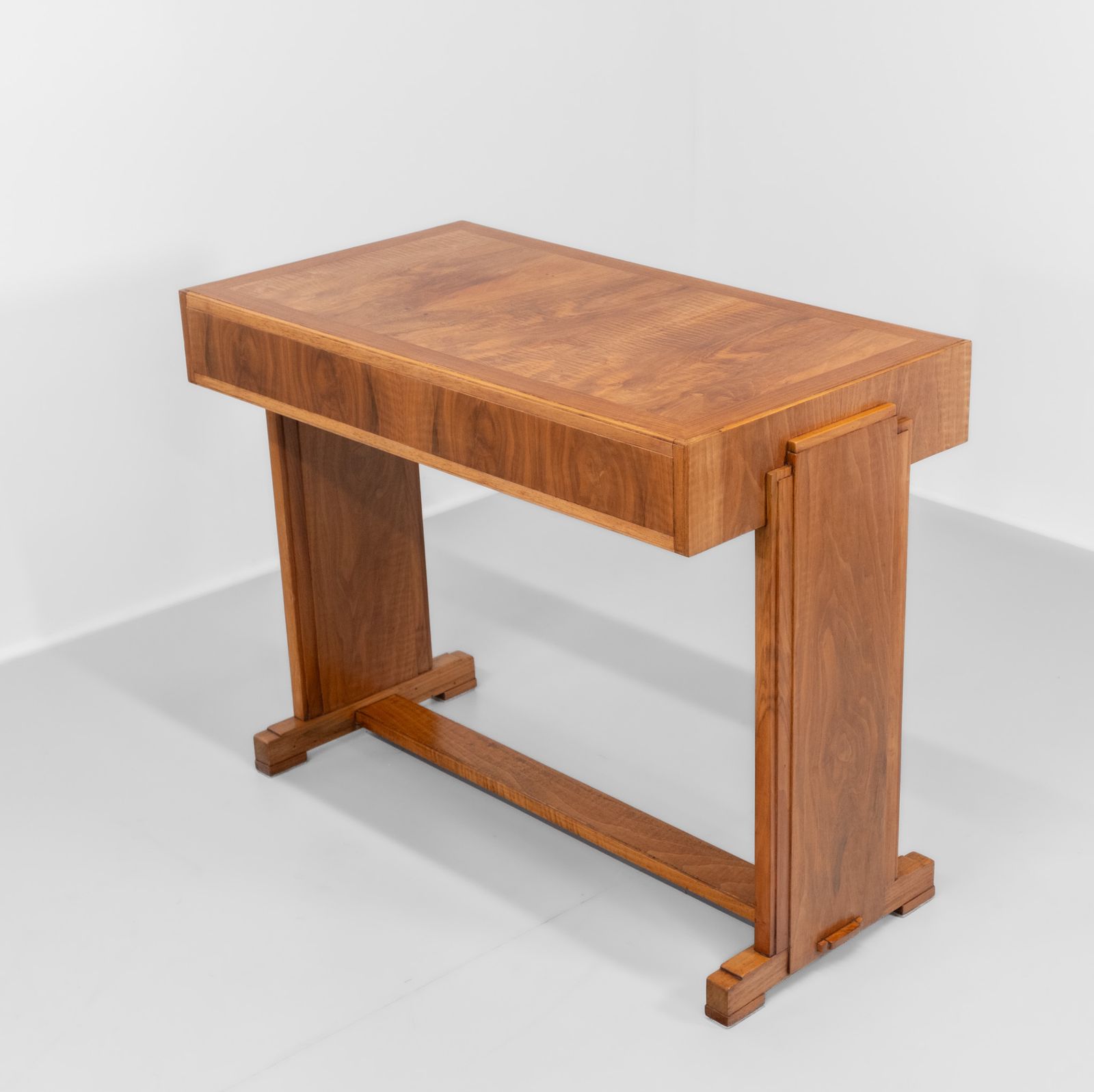 photo for sale Art Deco Heals Of London Compact Walnut Desk 1930s
