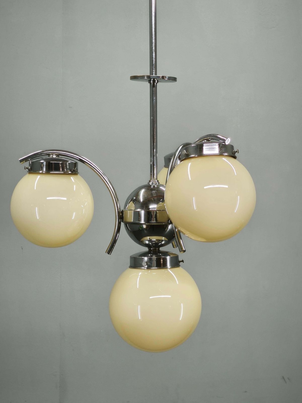 1080.0 Art Deco Champagne Glass Chandelier, Czechoslovakia 1930s photo