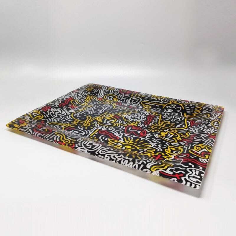 Plateau de service Pop Art années 1990, Keith Haring, par Café Des Arts. photo Décoration