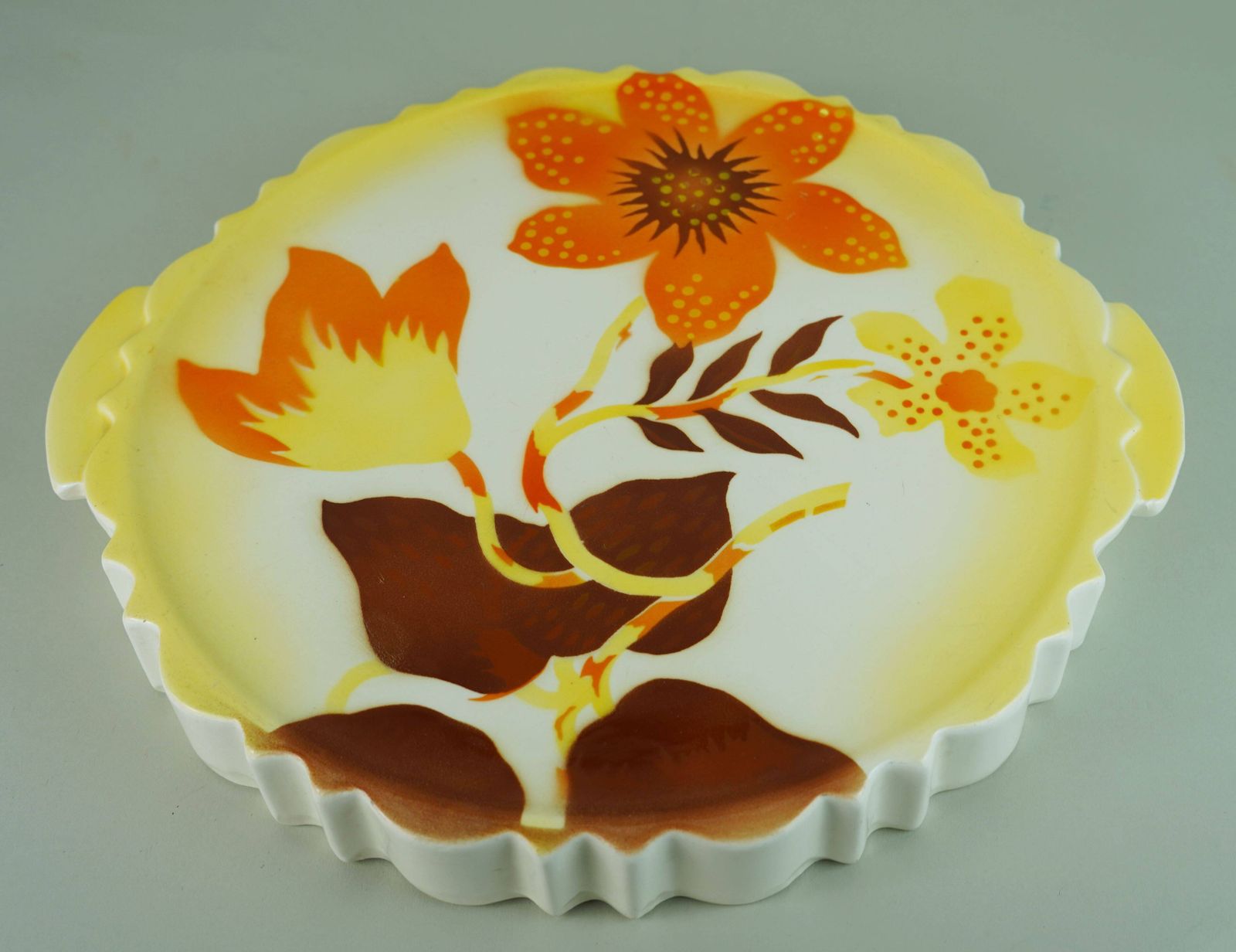 Page 1 Of 14 Cake Plate By Th. Paetsch Floral Spray Painted Decoration Art Deco photo furniture
