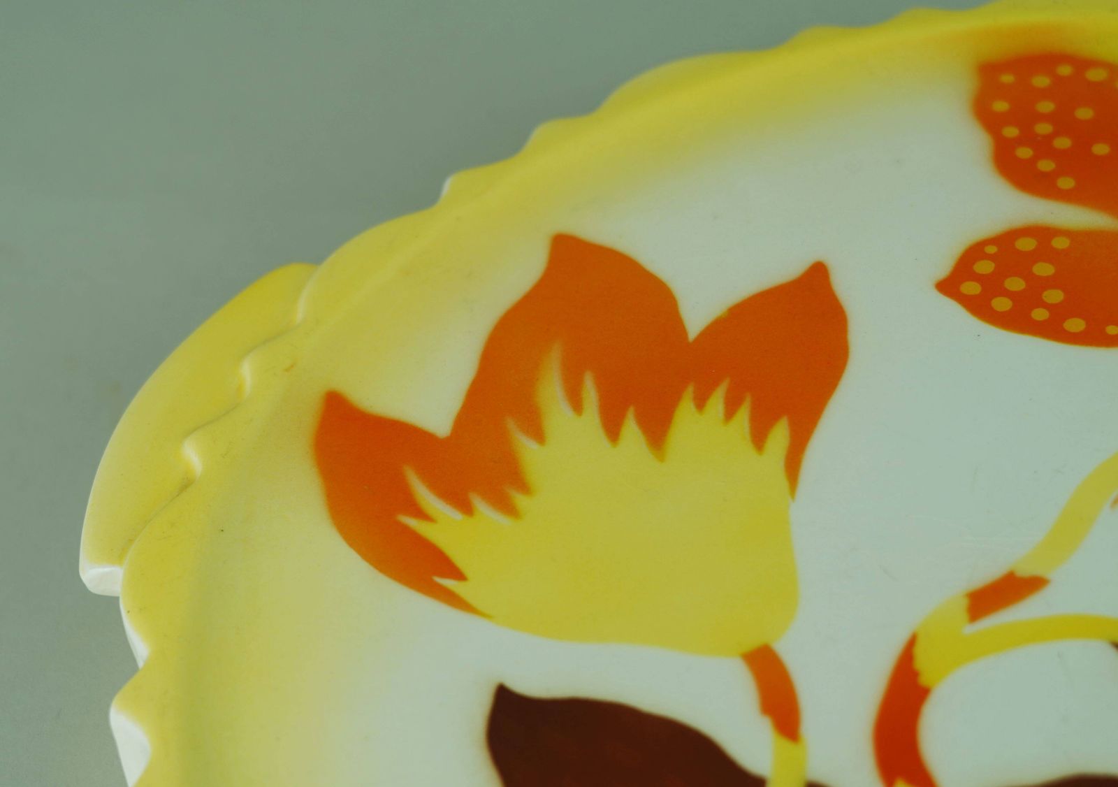 Page 1 Of 14 Cake Plate By Th. Paetsch Floral Spray Painted Decoration Art Deco photo vintage