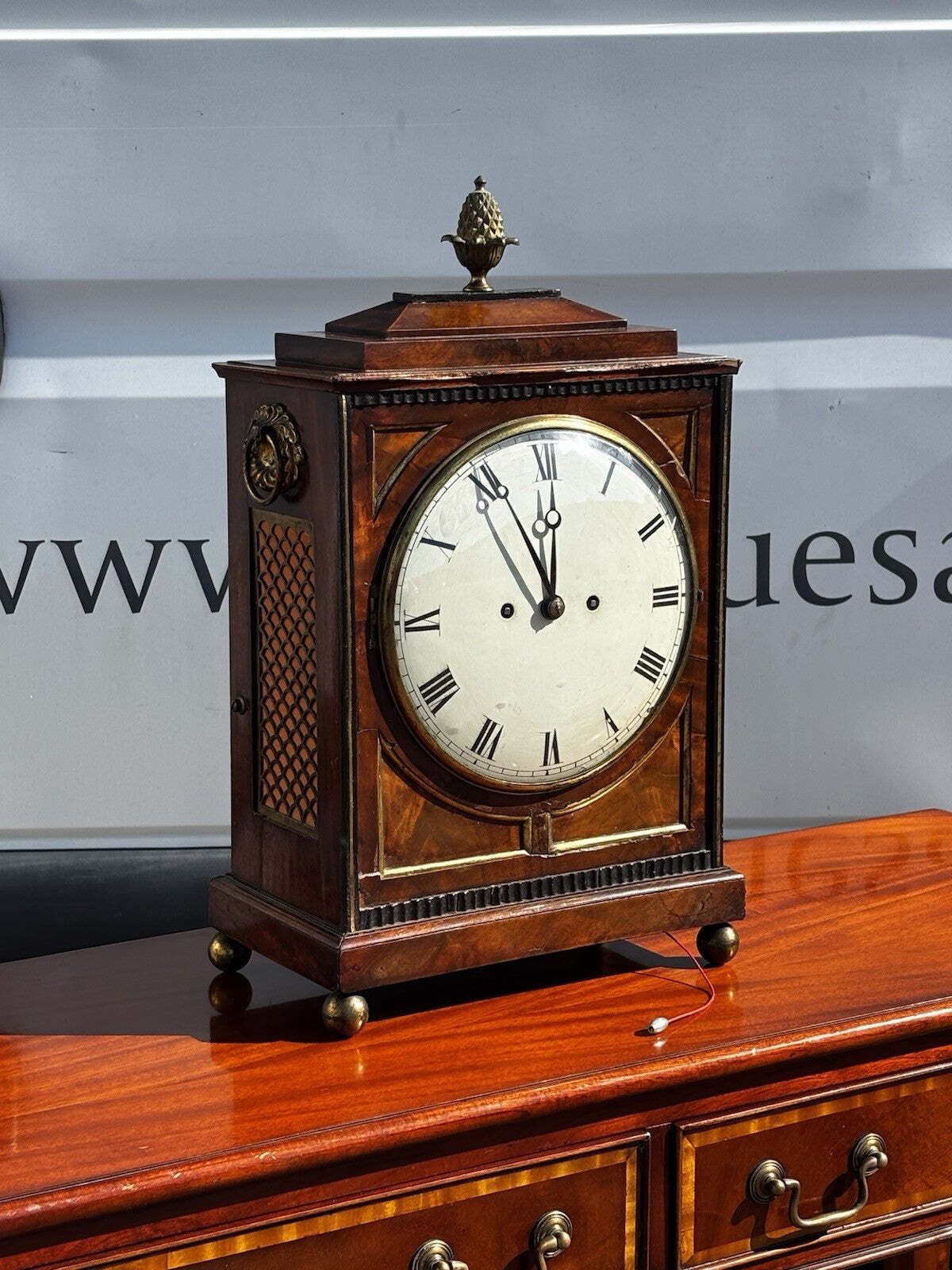 Regency Mahogany Fusee Bracket Clock , Circa 1820, By Alex Mitchell Of Glasgow. photo for sale