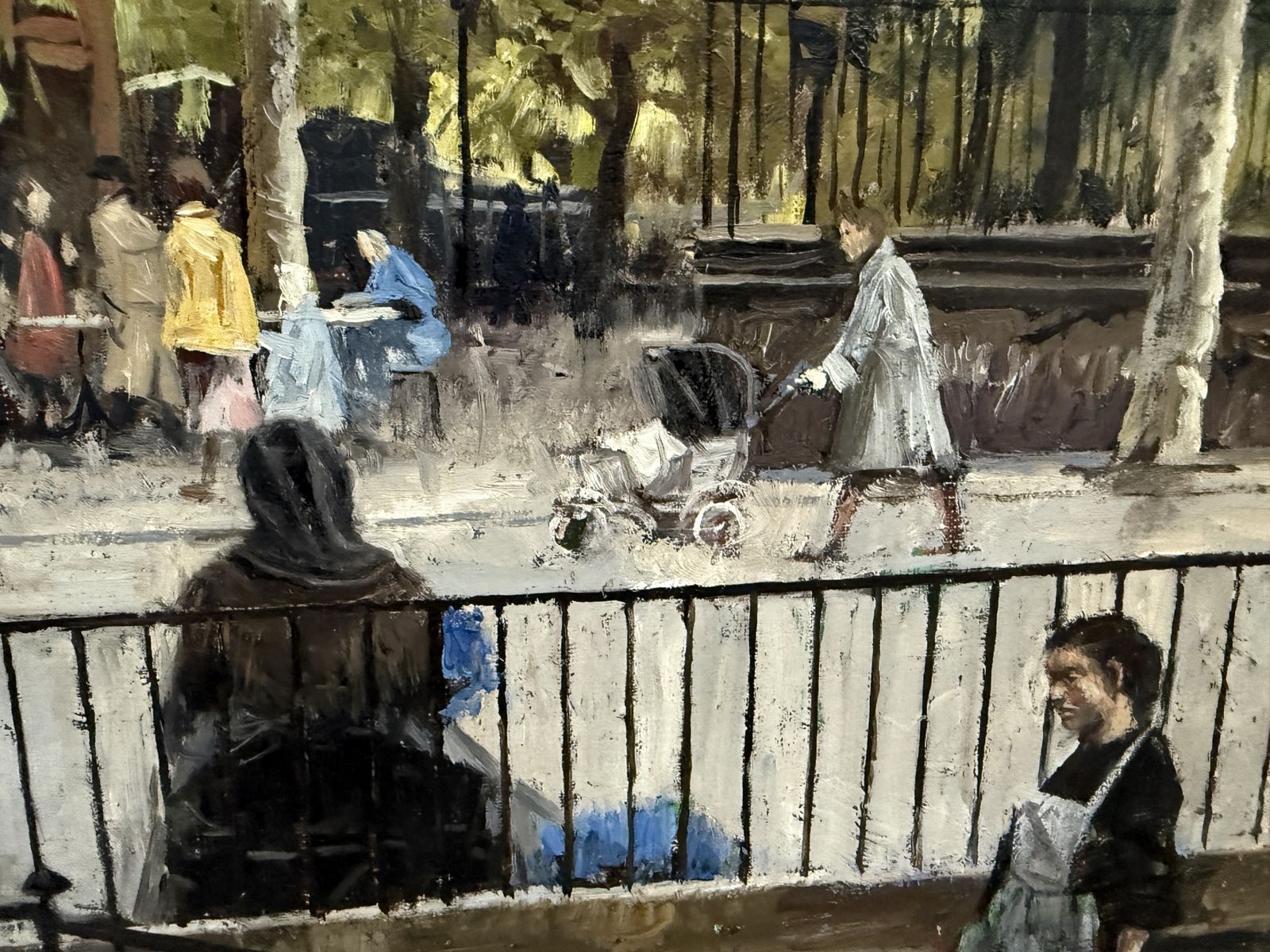 Ramón De Capmany Scène de boulevard parisien, café et rue, peinture à l'huile, paysage urbain catalan, années 1970 photo 1900.0