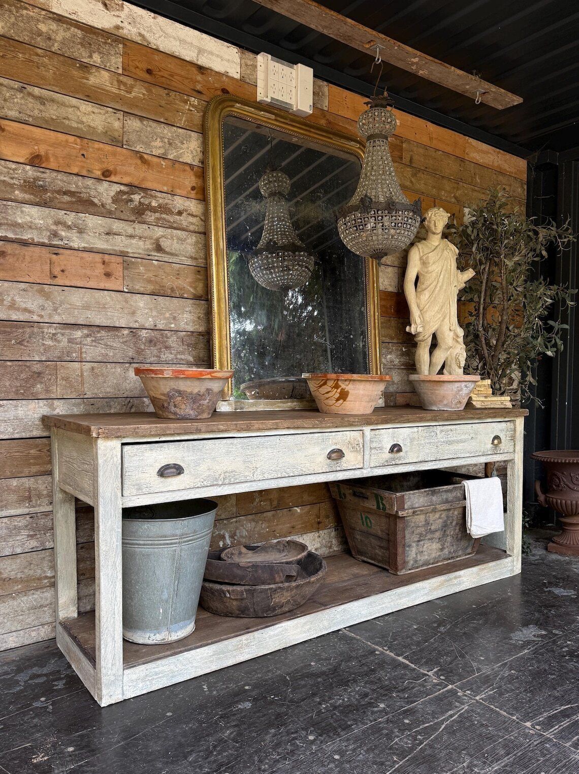 Reclaimed Prep Table  Kitchen Island