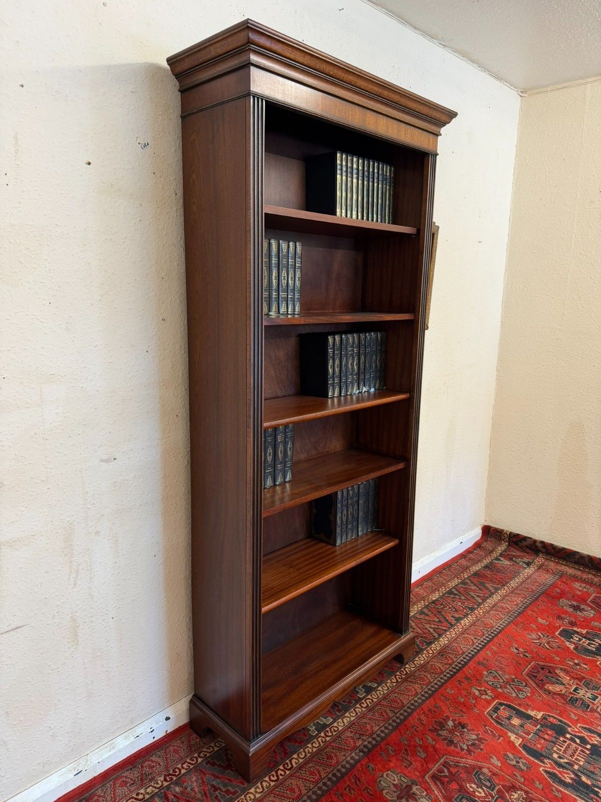 Tall Mahogany Open Bookcase photo Furniture