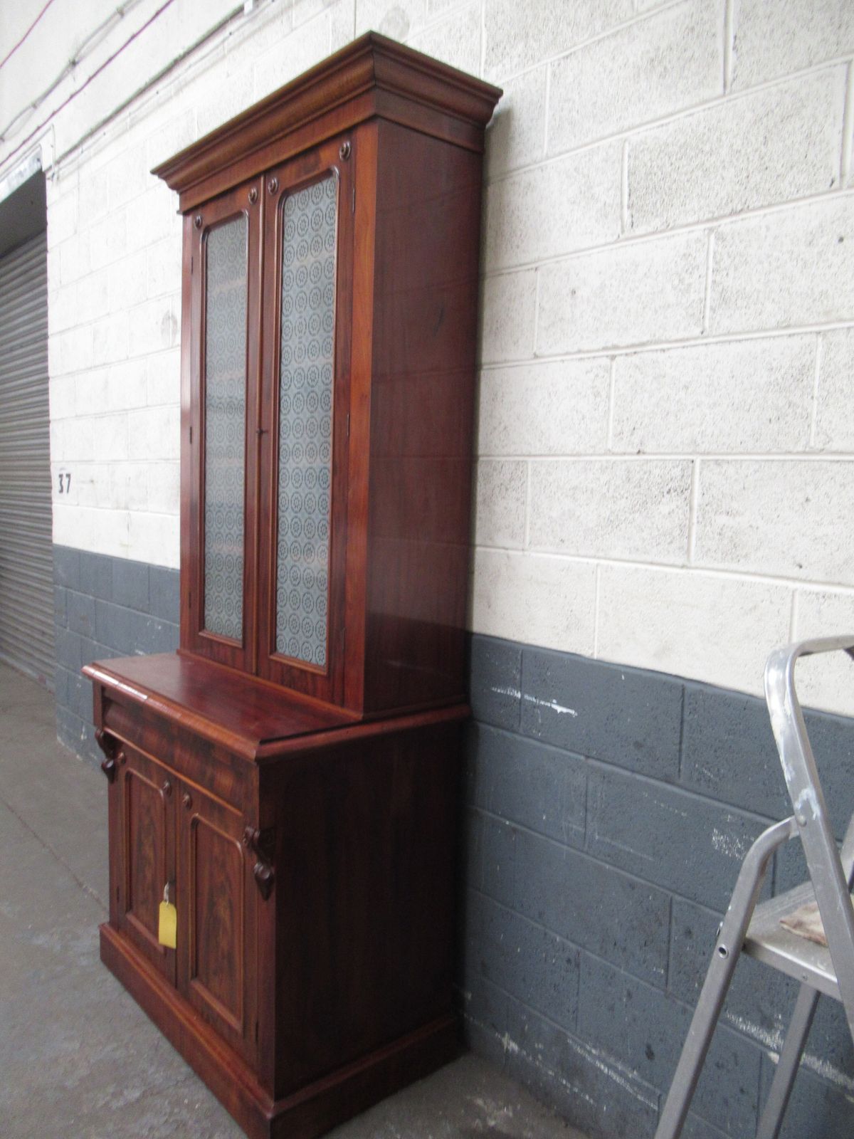 Tall Victorian    1870s  Mahogany Bookcase photo vinterior