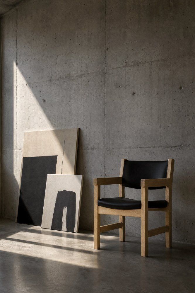 Mid-Century Modern Deense Eikenhouten Stoelen van Hans J. Wegner voor Getama, jaren 1960, Set van 4 photo Meubels