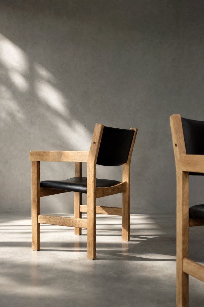 Mid-Century Modern Deense Eikenhouten Stoelen van Hans J. Wegner voor Getama, jaren 1960, Set van 4 photo vinterior
