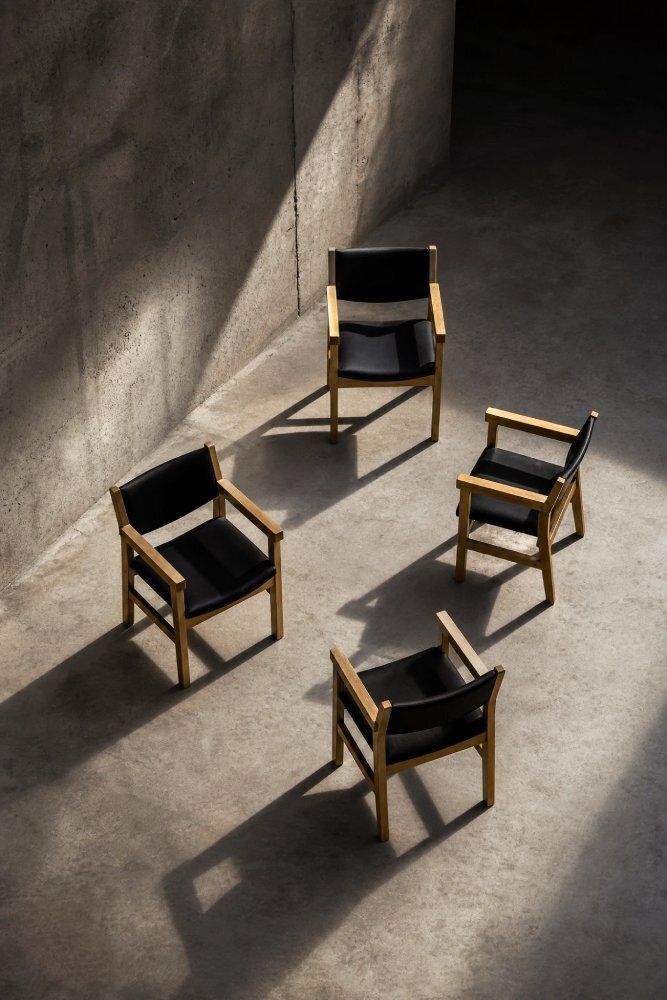 photo vinterior Mid Century Modern Danish Oak Chairs By Hans J. Wegner For Getama, 1960s, Set Of 4