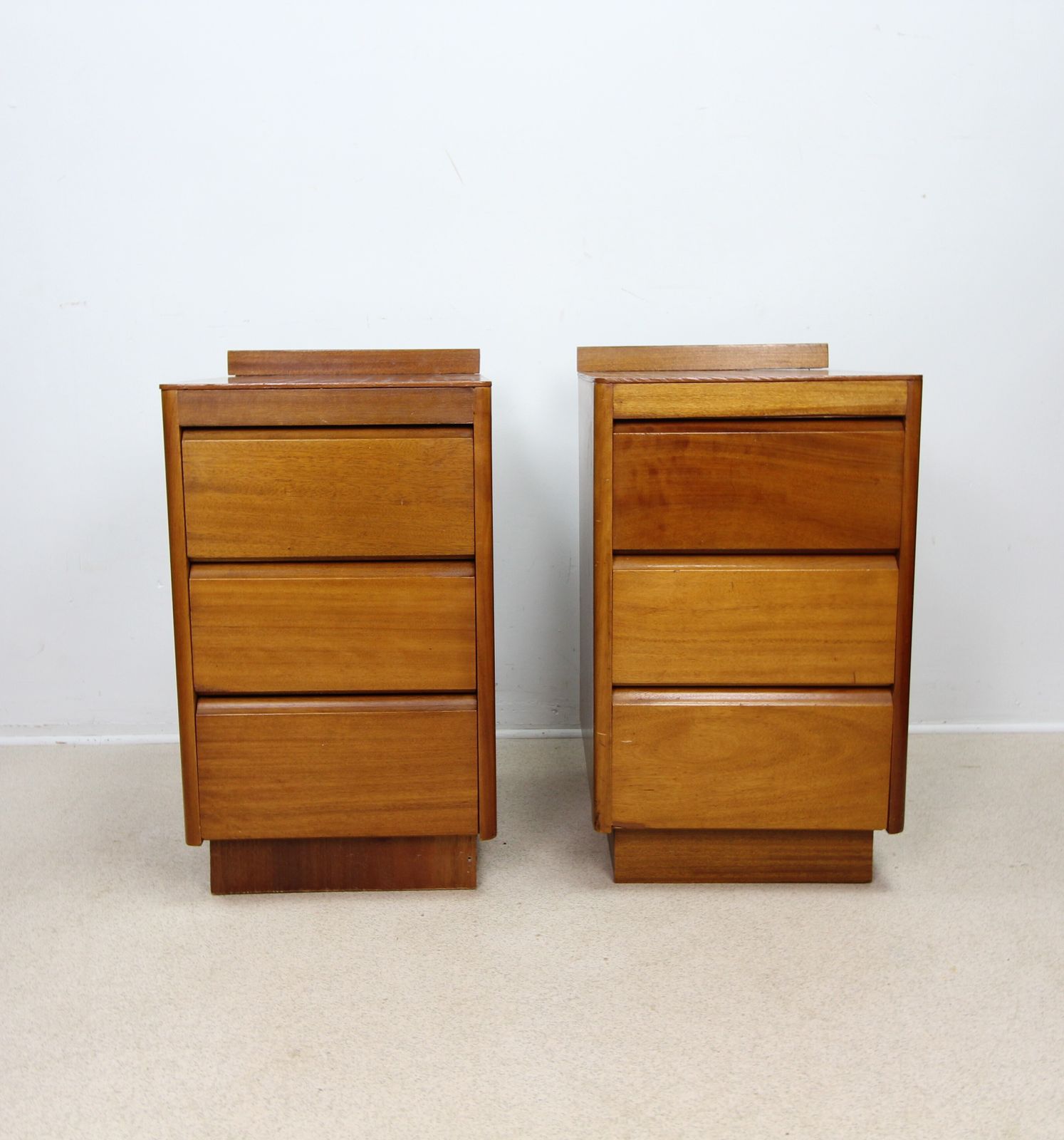 Pair Of Mid Century Teak Bedside Cabinets photo furniture