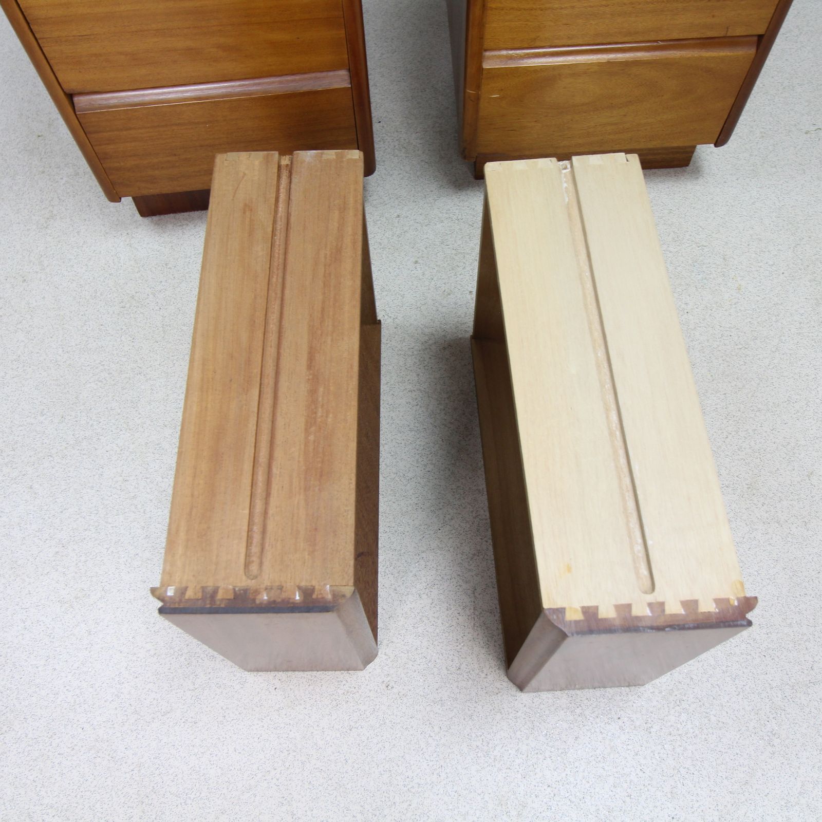 Pair Of Mid Century Teak Bedside Cabinets photo vintage