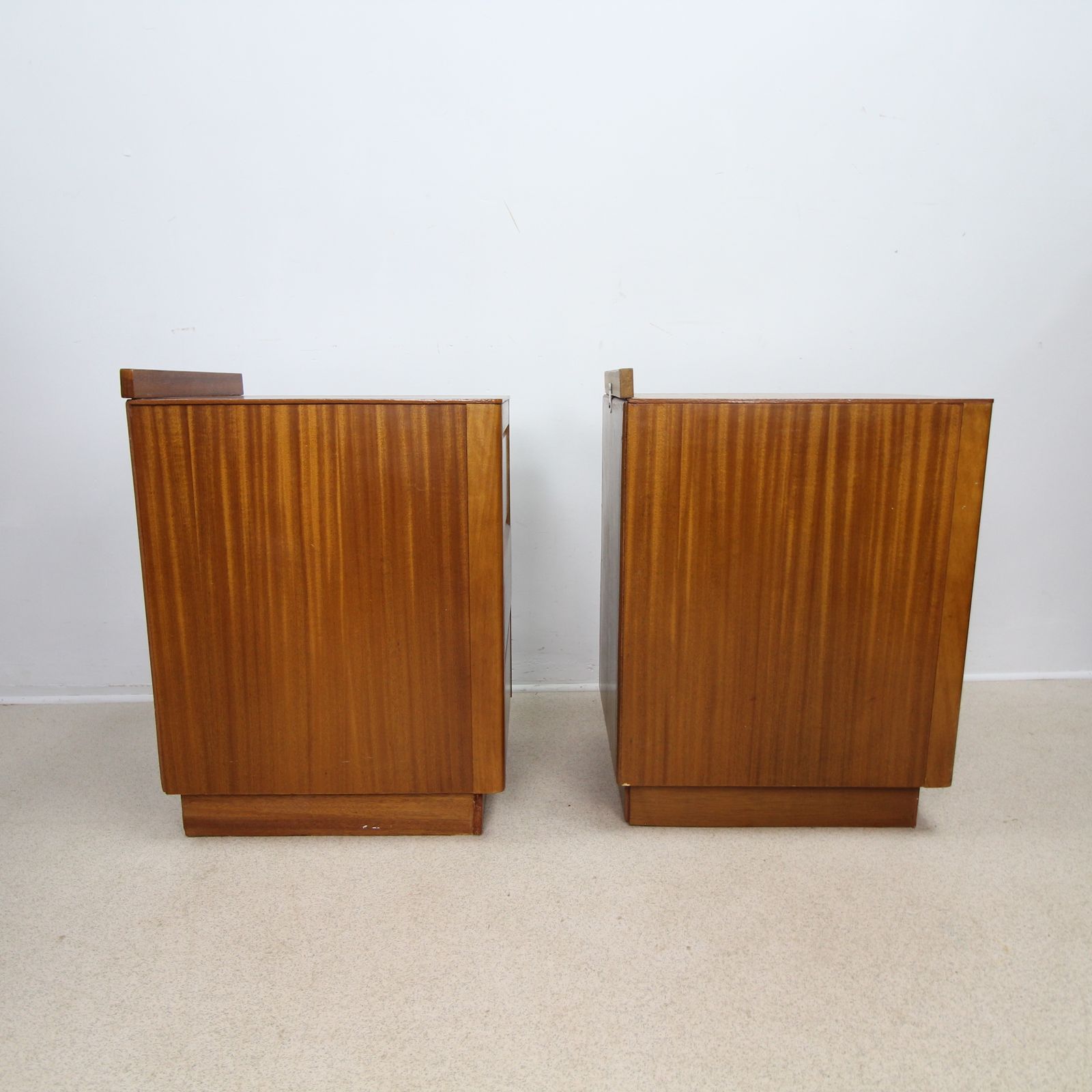 photo furniture Pair Of Mid Century Teak Bedside Cabinets