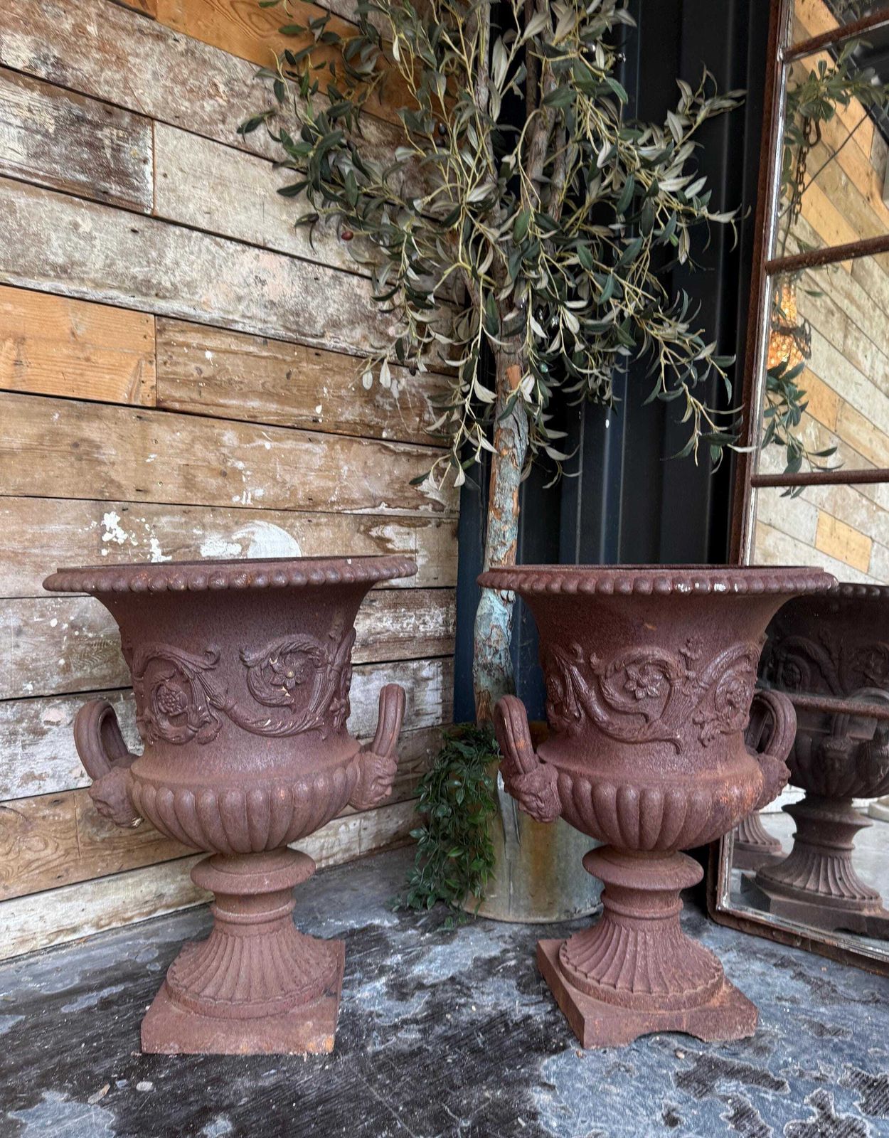 19th Century Cast Iron French Neoclassical Urns photo 895.0