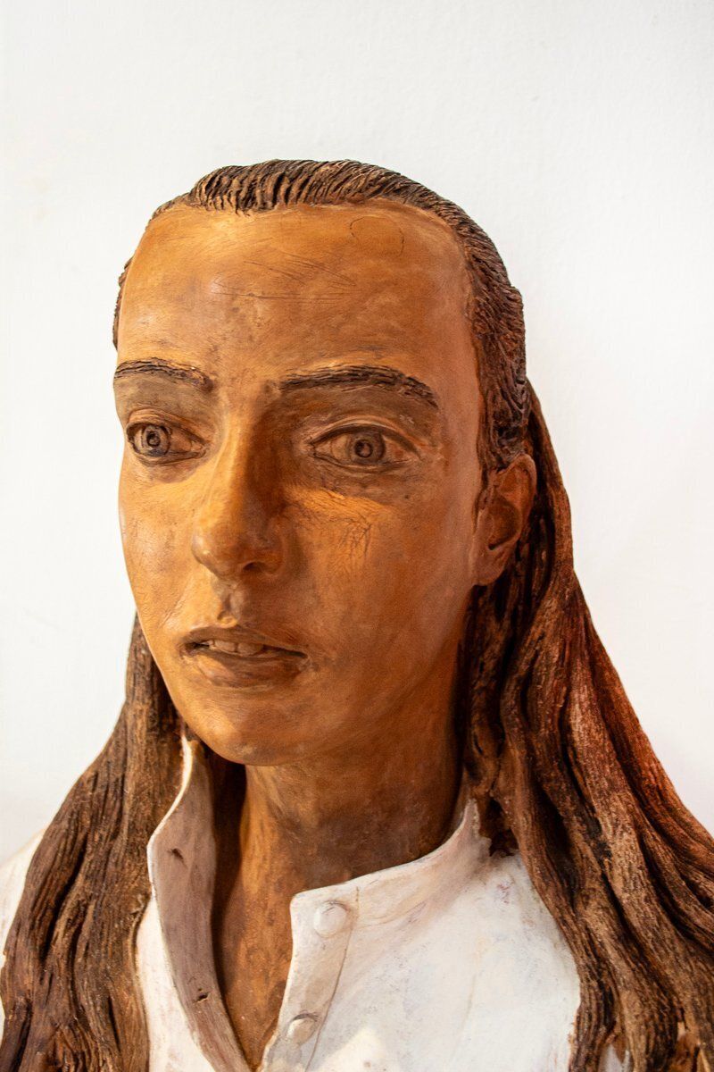 Italian Artist, Bust Sculpture, 1978, Terracotta photo Art