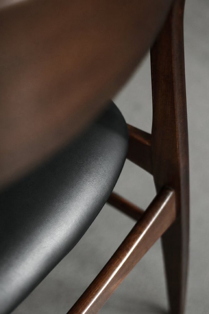 photo vinterior Mid-Century Scandinavian Modern eetkamerstoelen in beuk en palissander, jaren 1960, set van 4