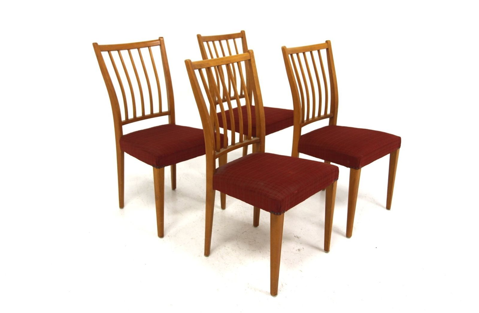 Chaises scandinaves en hêtre, Suède, 1960, lot de 4 photo Mobilier