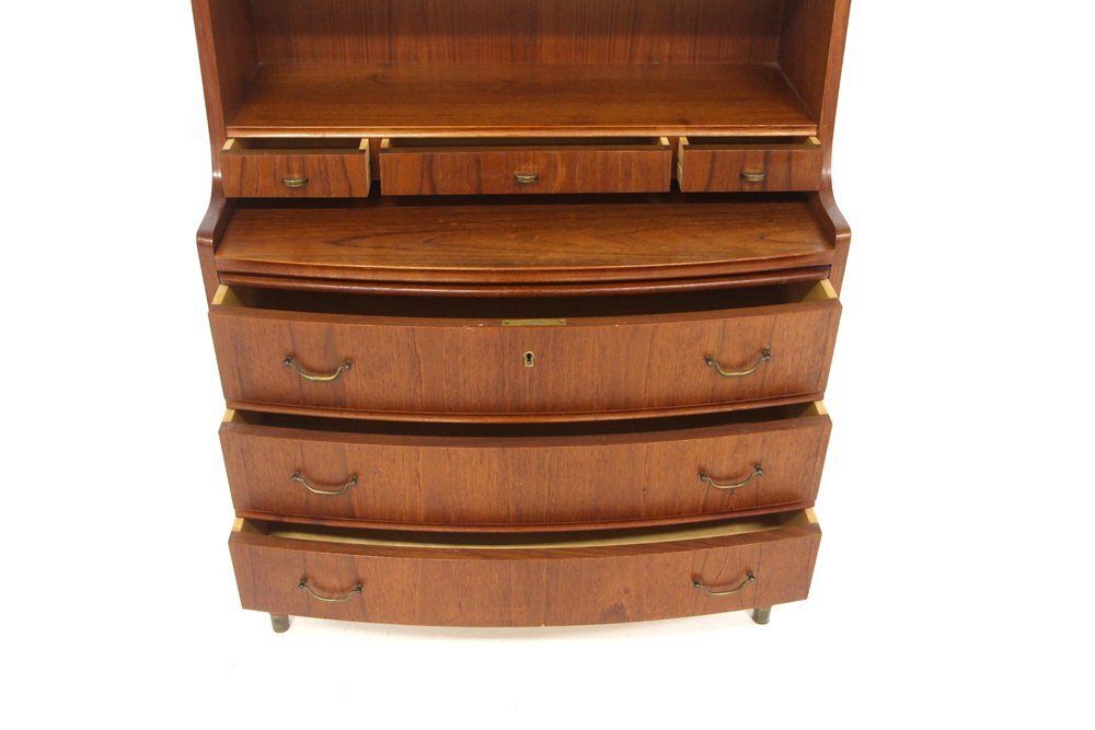 Secrétaire scandinave en teck, Danemark, 1950 photo for sale