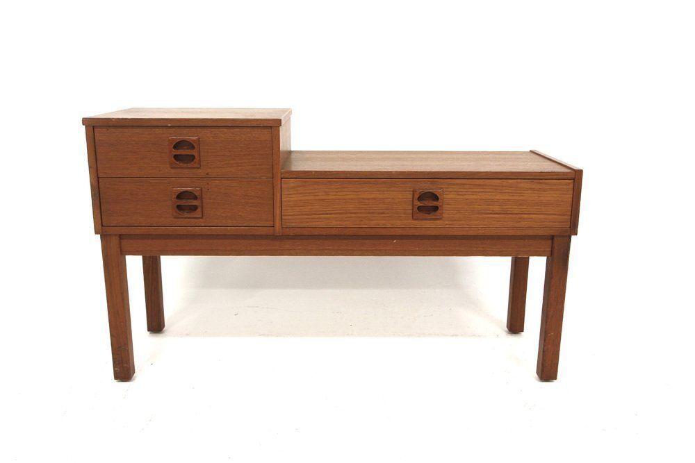 Scandinavian Teak Telephone Bench, Sweden, 1960 photo furniture