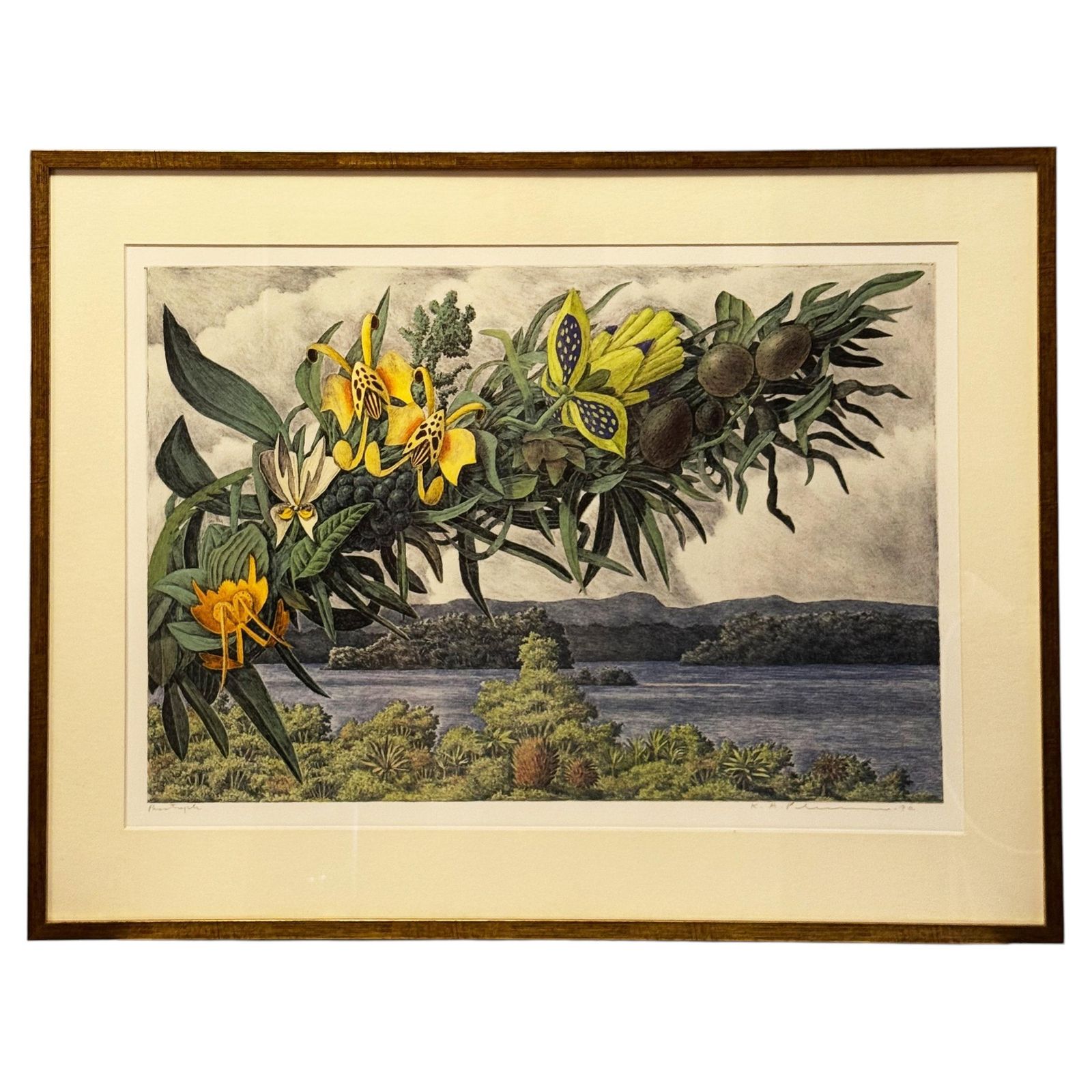 Karl Axel Pehrson Composition Exotic Branching Plants, Ruólo”Lithograph