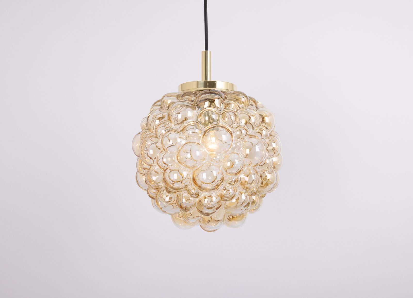 Grote Amber Bubbel Glazen Hanglamp van Helena Tynell voor Limburg, Duitsland, jaren 1970 photo buy