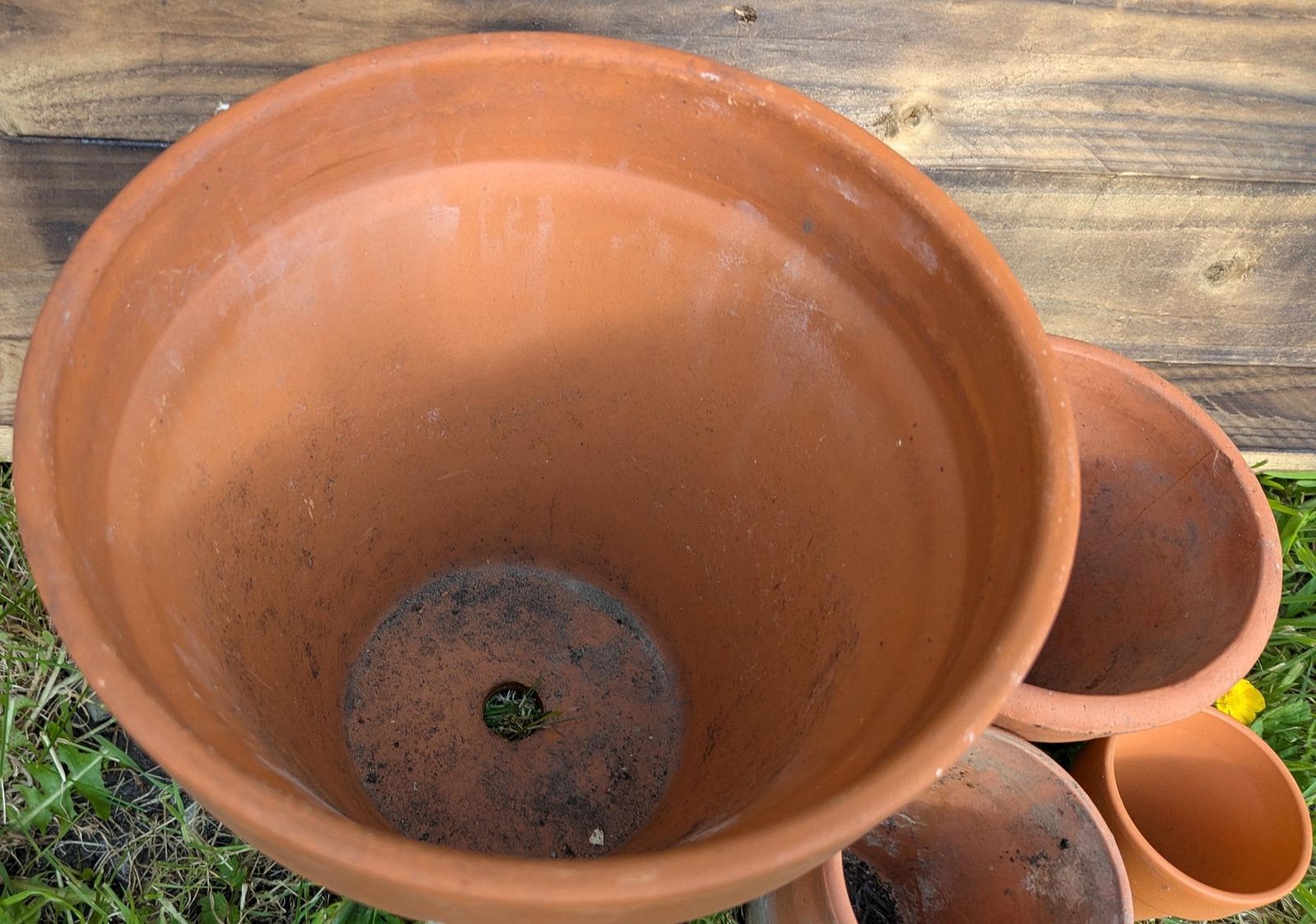 Vintage Terracotta Planters, Plant Pots, Set Of Four photo vinterior