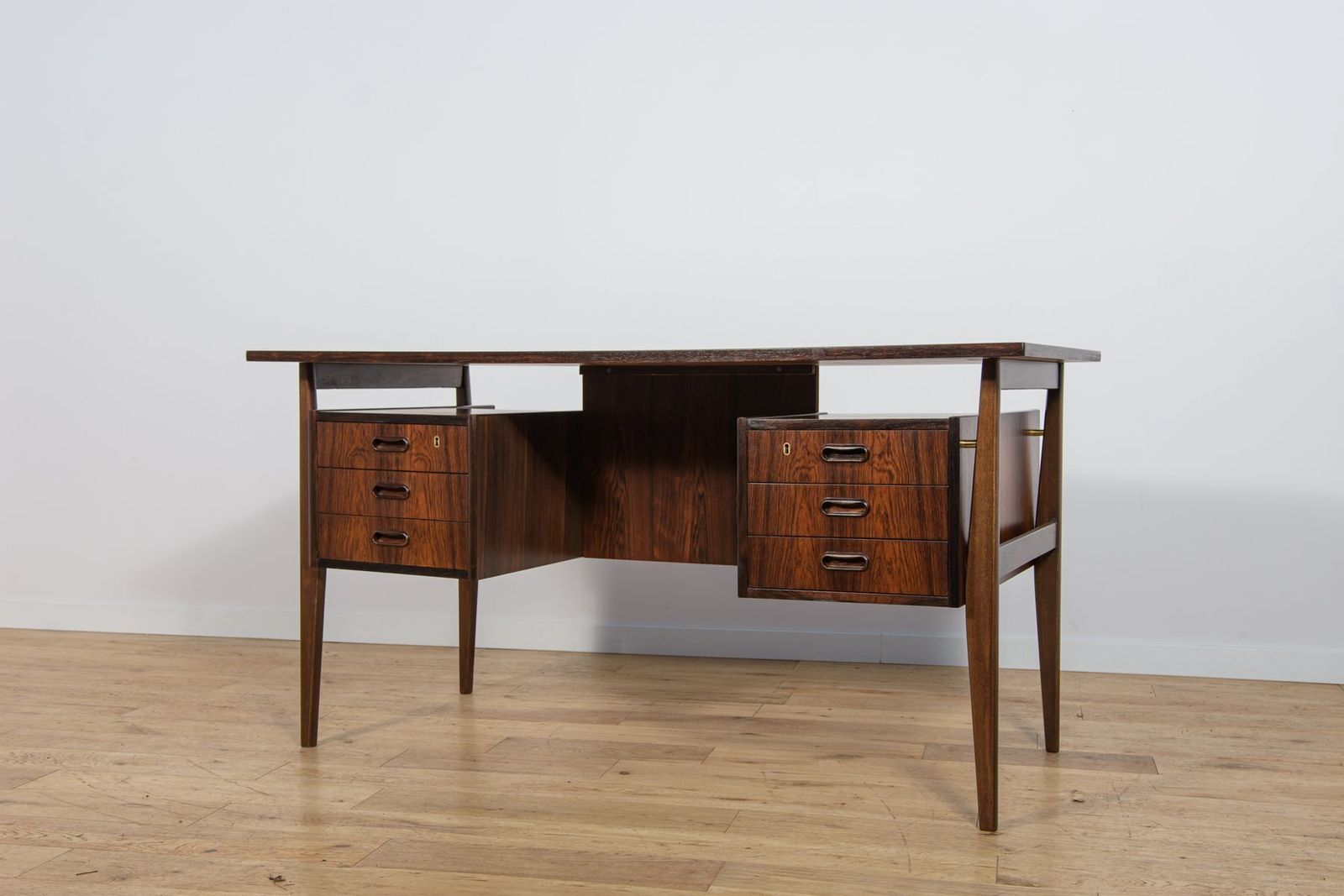 Mid Century Rosewood Desk By Gunnar Nielsen Tibergaard For Tibergaard, Denmark, 1960s photo furniture