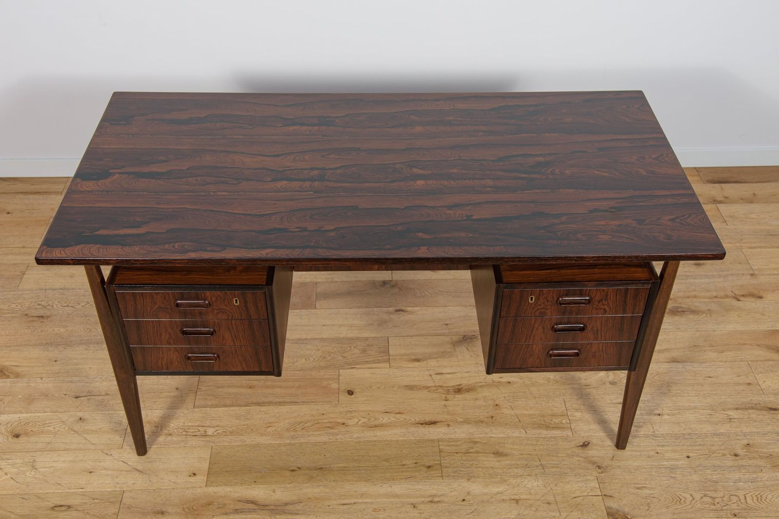 photo furniture Mid Century Rosewood Desk By Gunnar Nielsen Tibergaard For Tibergaard, Denmark, 1960s