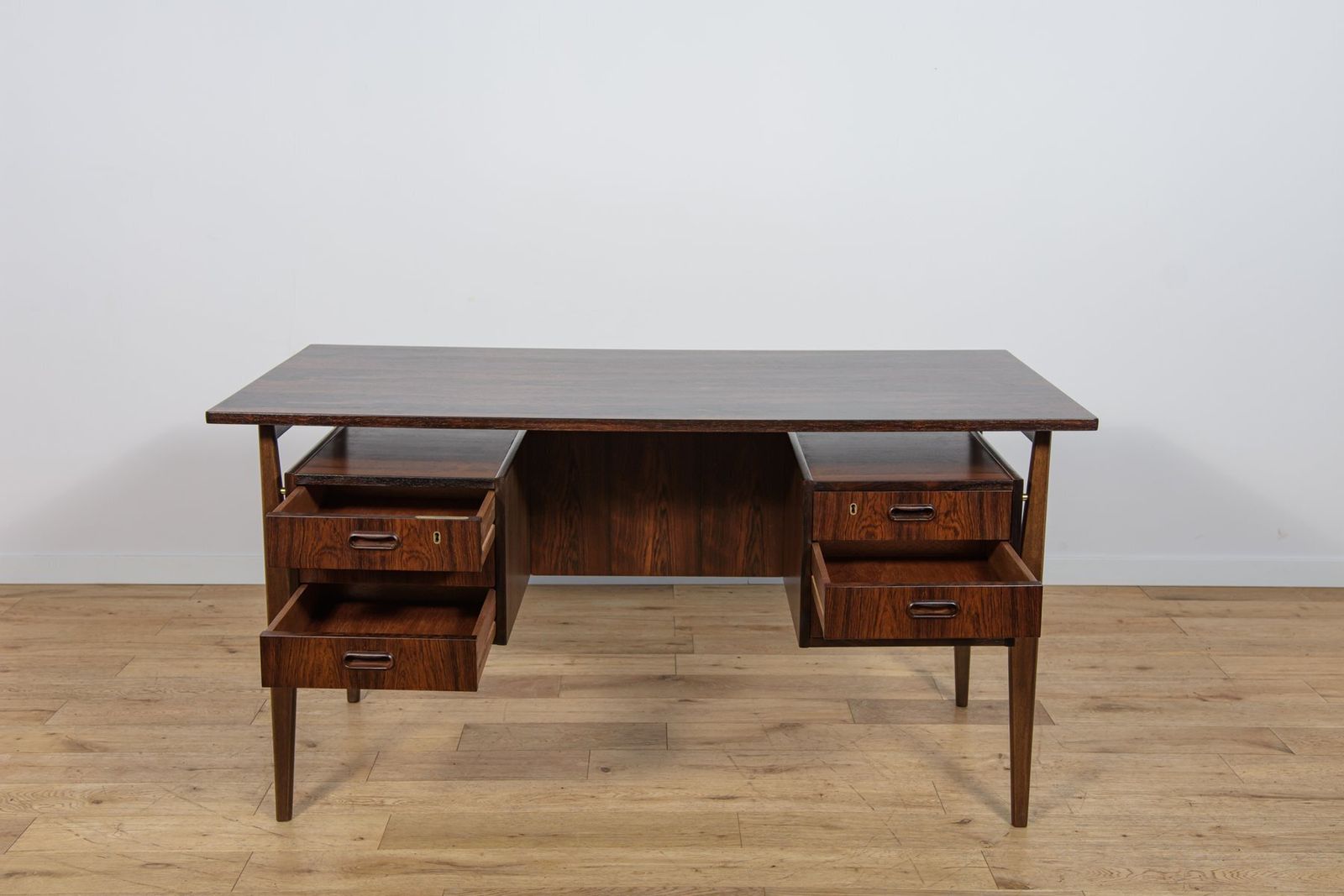 Furniture Mid Century Rosewood Desk By Gunnar Nielsen Tibergaard For Tibergaard, Denmark, 1960s photo