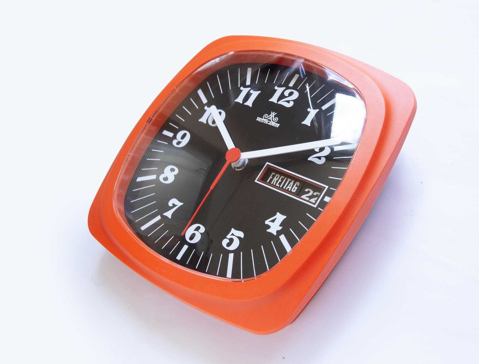 Nos Space Age Day Date Wall Clock Germany Meister Anker Panton 1970s Mid Century Junghans photo furniture