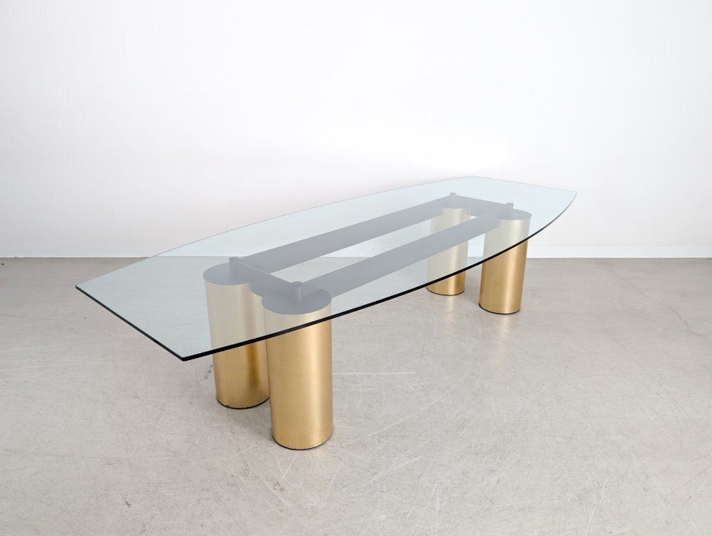 Dining Table Tavolo Serenissimo Acerbis Vignelli Associates Glass 3m photo 5840.0