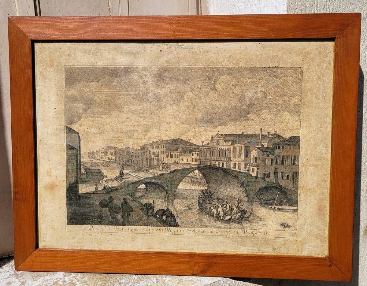 Vues de Venise, ensemble de 6 gravures encadrées, XVIIIe/XIXe siècle photo 1250.0