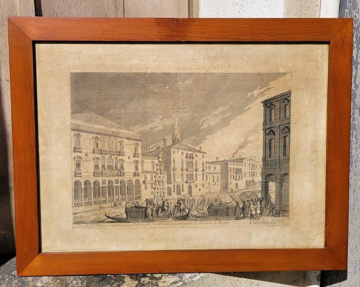 Vues de Venise, ensemble de 6 gravures encadrées, XVIIIe/XIXe siècle photo buy