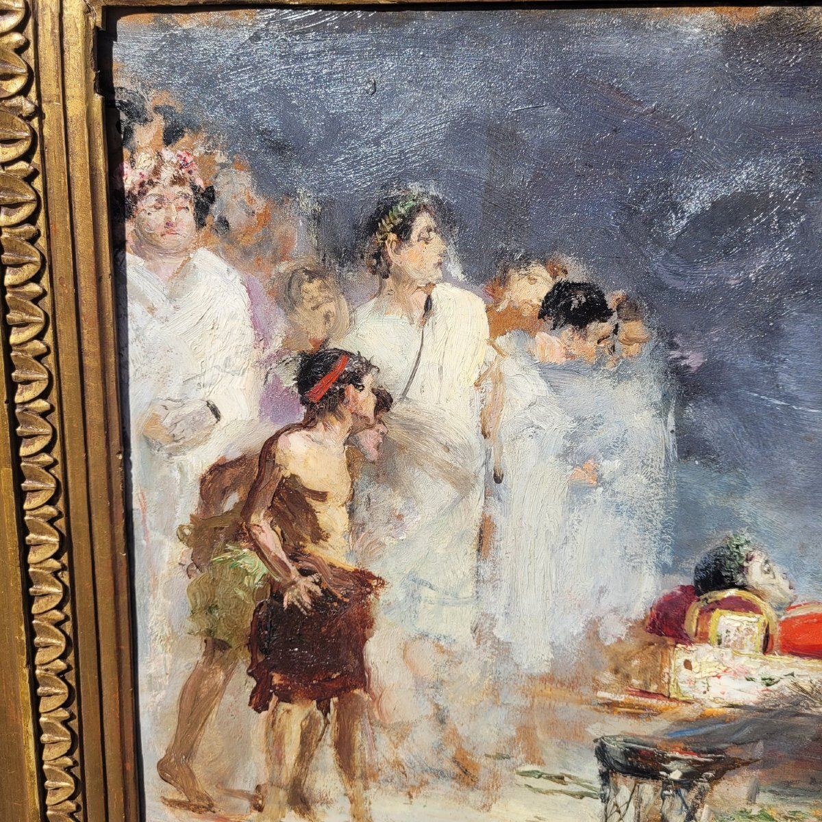 Scène antique, La Mort de César, encadrée, fin XIXe - début XXe siècle photo Art