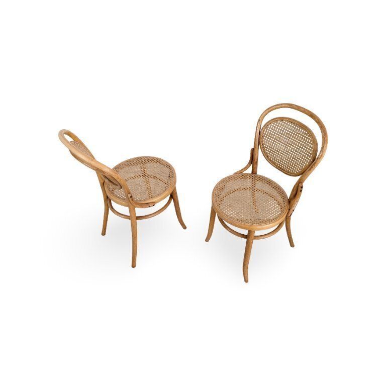 Lot de 2 chaises en bois courbé J J Kohn Mundus, similaires au modèle Thonet n° 15 photo vinterior