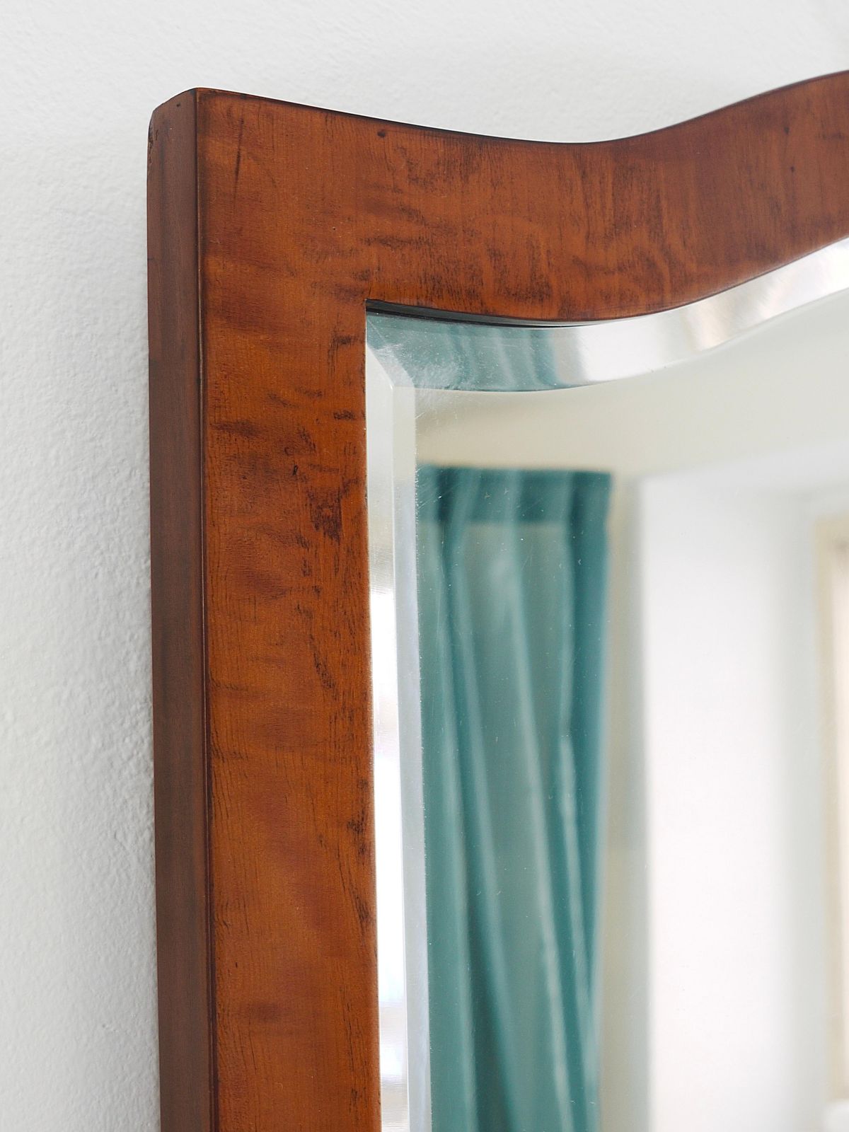 photo furniture Early Biedermeier Large Antique Pearwood Shield Wall Mirror, Vienna, 1820s