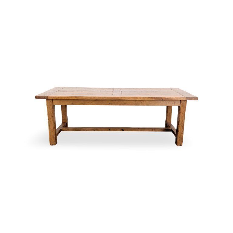 Franse eettafel 220 cm, herbergierstafel, antiek boerentafel ca. jaren 1950 photo vinterior