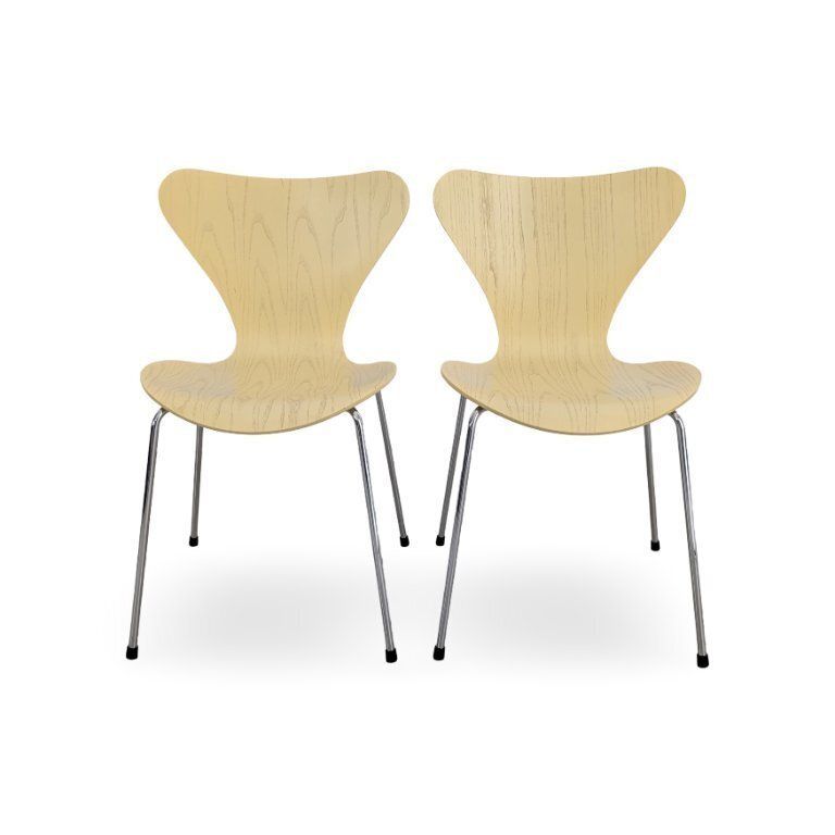 Set van 2 Fritz Hansen Series 7 stoelen – Mid-Century – Arne Jacobsen