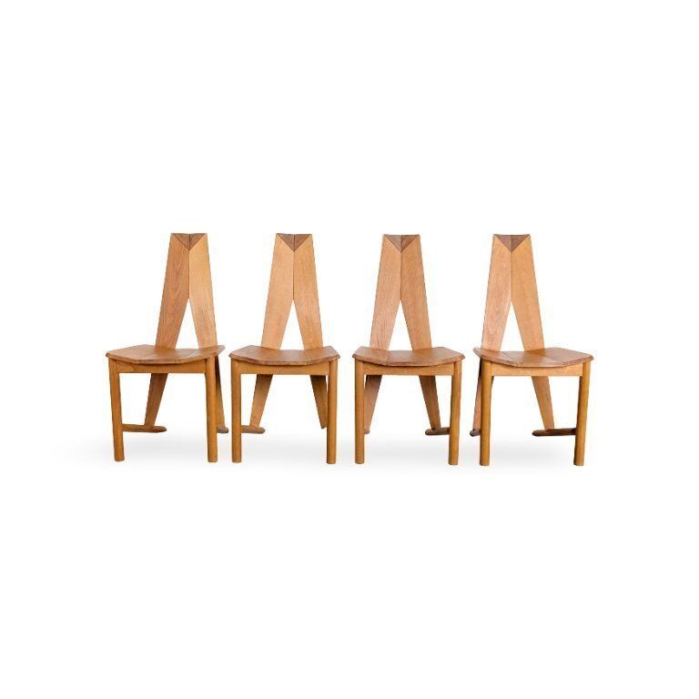 Set Of 4 Original Design Chairs Seltz Søren Nissen Ebbe Gehl Beech