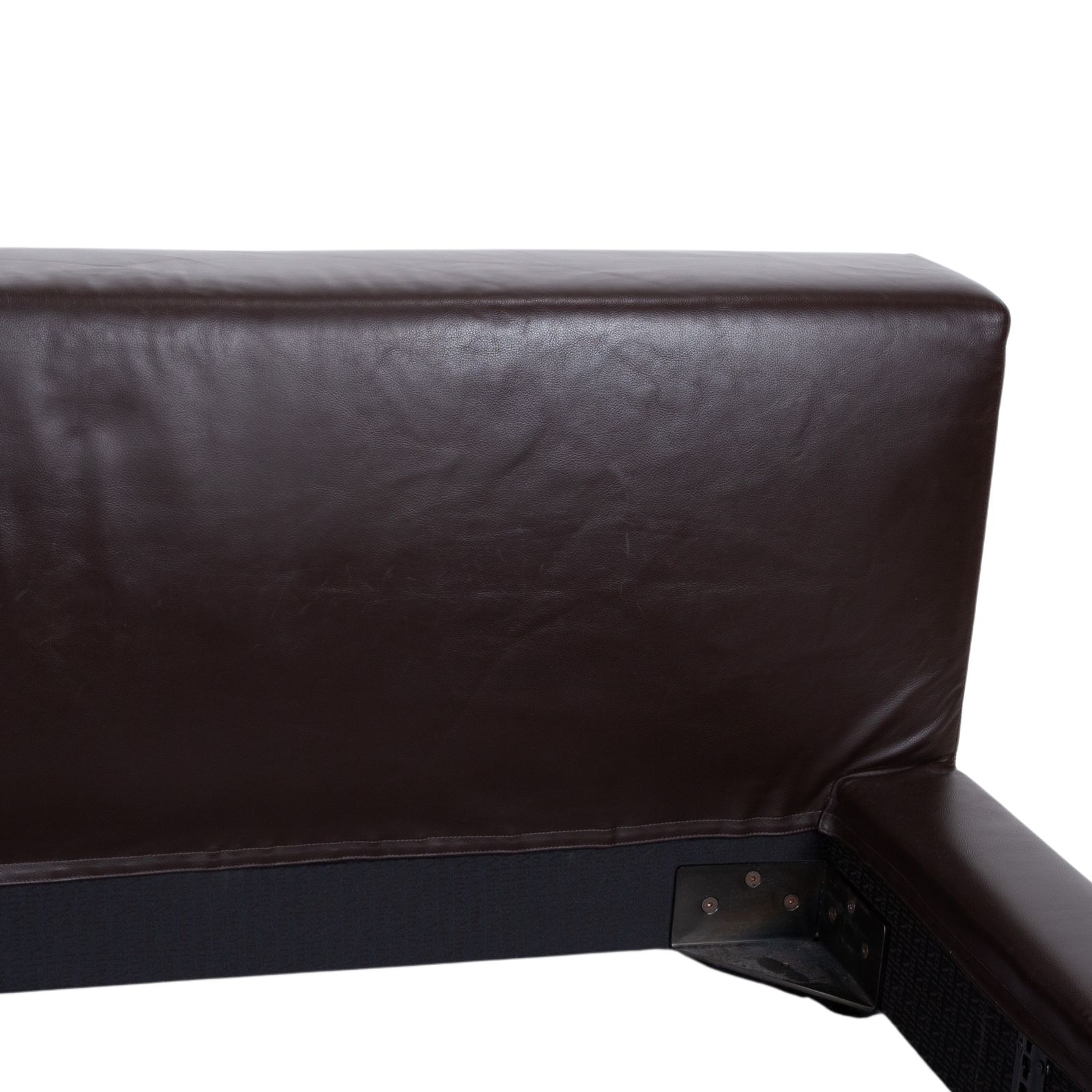 Minotti Moore Leather Bed Brown Bedroom photo for sale