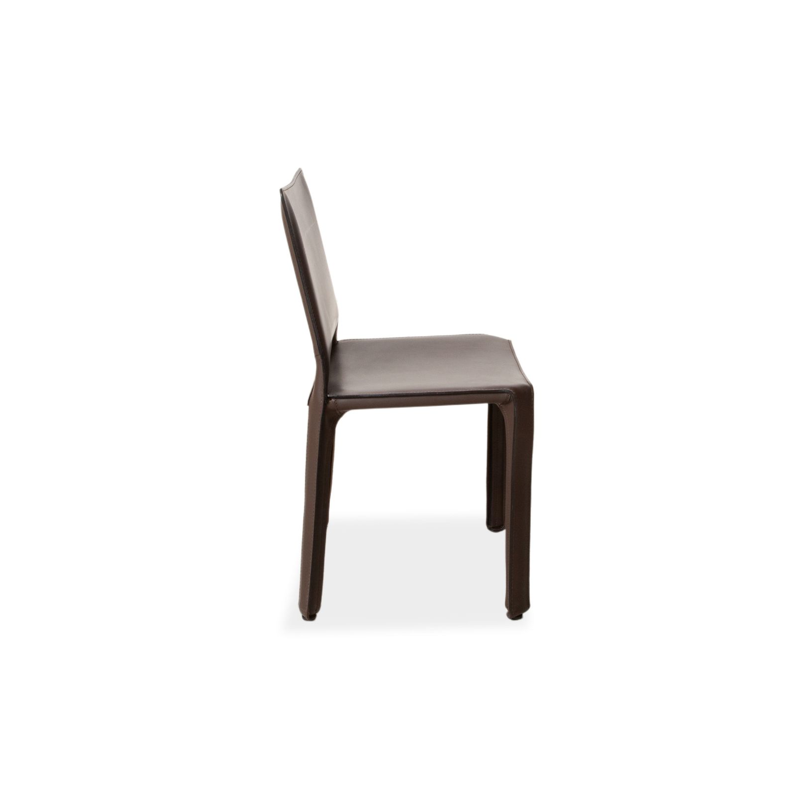 Lot de 6 chaises Cassina Cab 412 en cuir, marron photo vintage