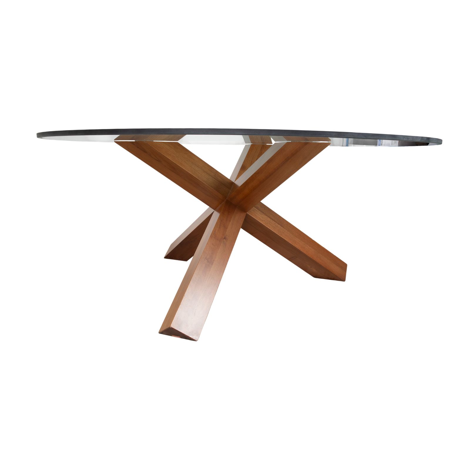 photo furniture Table à manger Cassina La Rotonda 452 en verre et bois brun