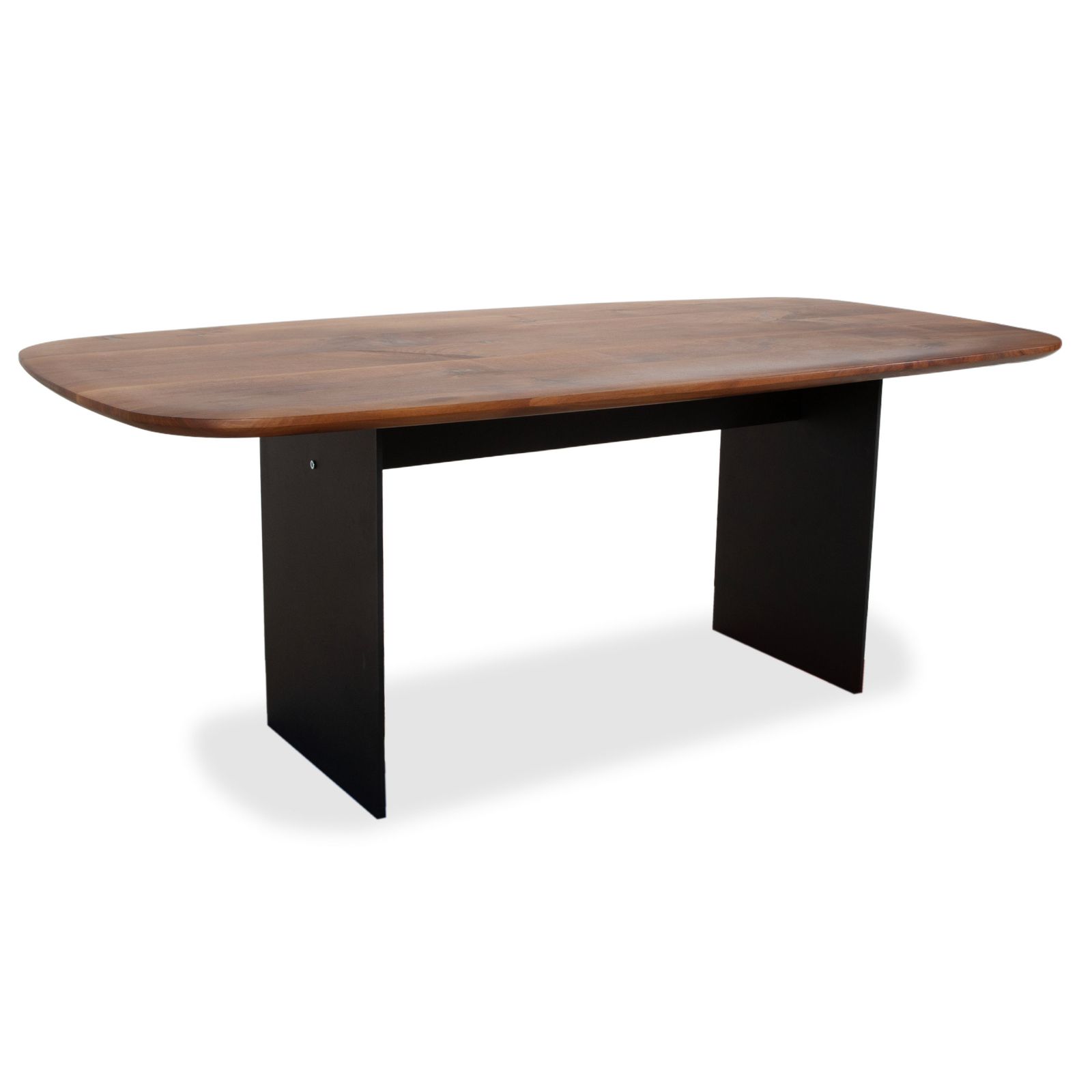 Janua Wood Raw Steel Dining Table Brown Anthracite 200 X 100 Cm