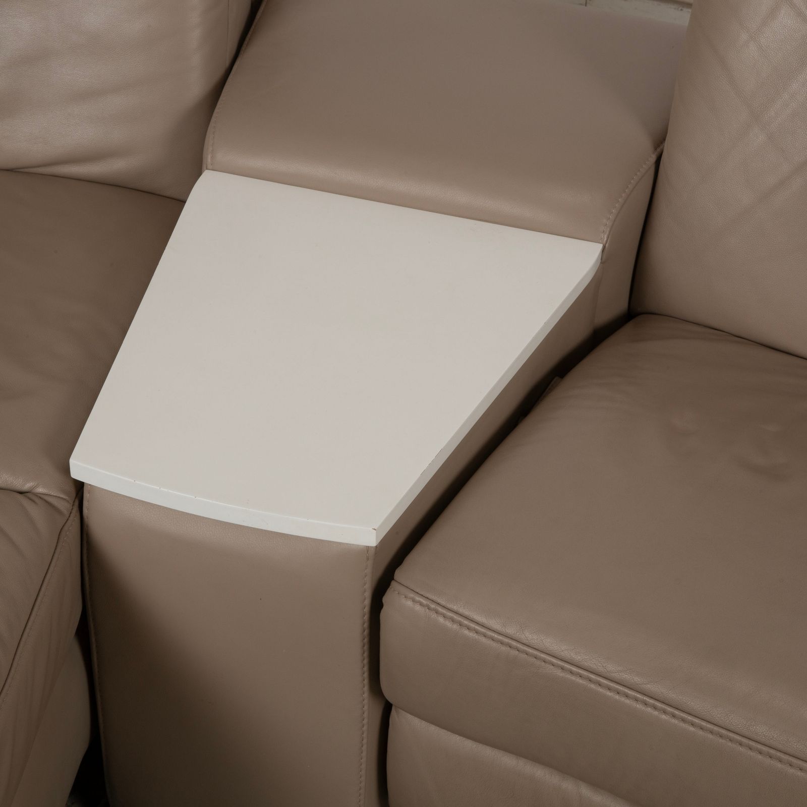 photo furniture Himolla 1401 Leren Hoekbank Bruin Taupe Manuele Functie