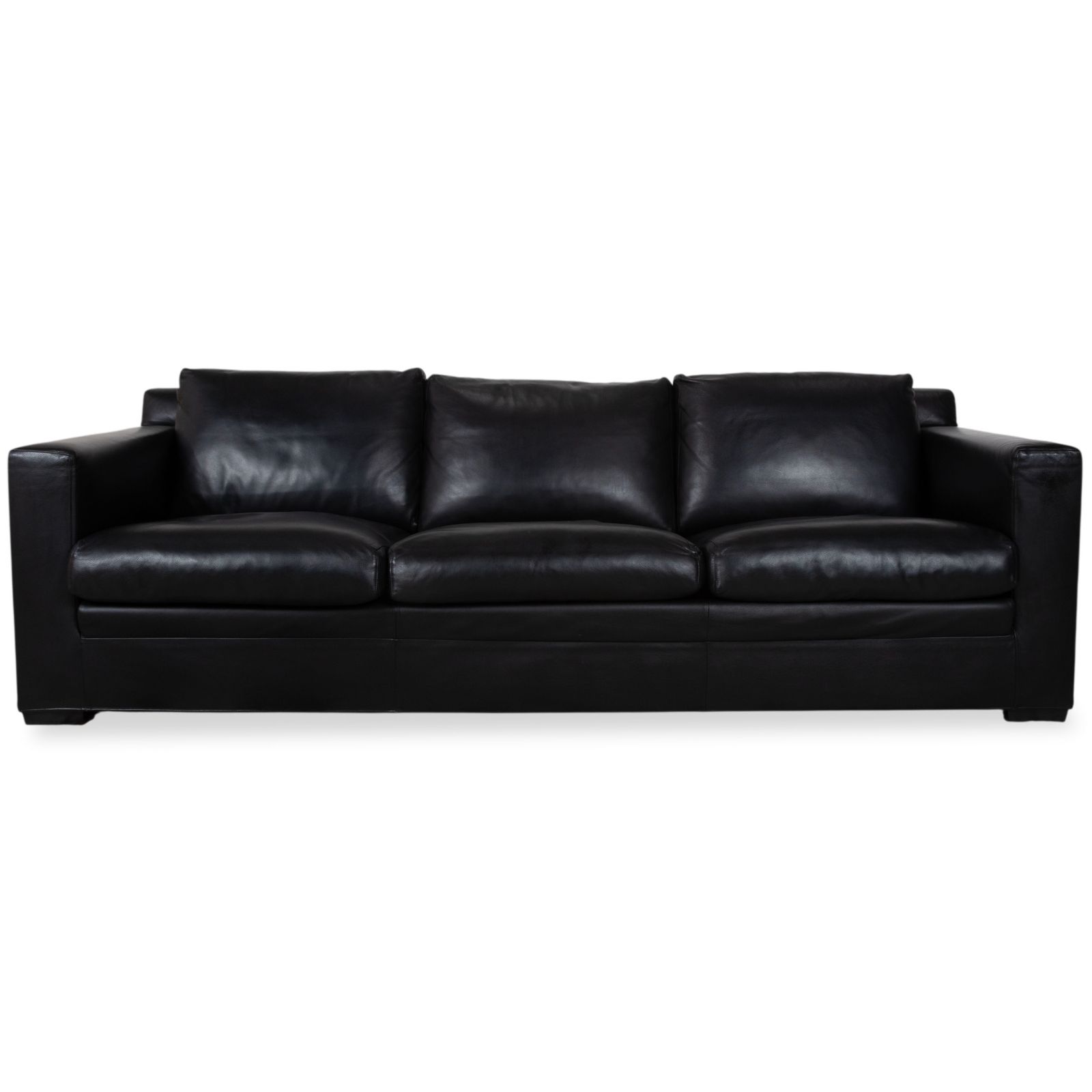 Canapé Minotti 3 places en cuir noir
