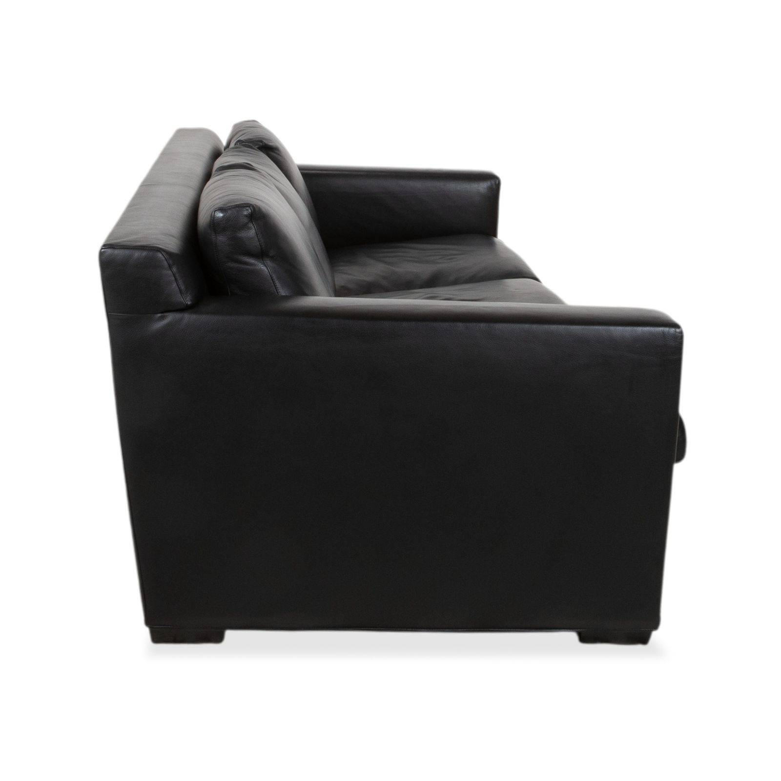 photo furniture Canapé Minotti 3 places en cuir noir