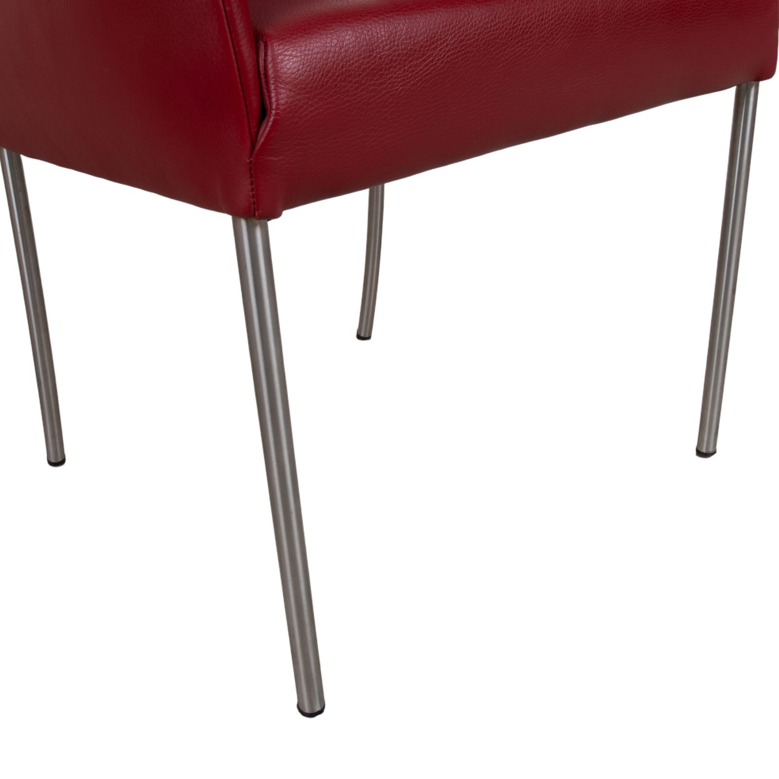 Set van 4 Bert Plantagie Arc E leren stoelen, rood, eetkamer photo Meubels