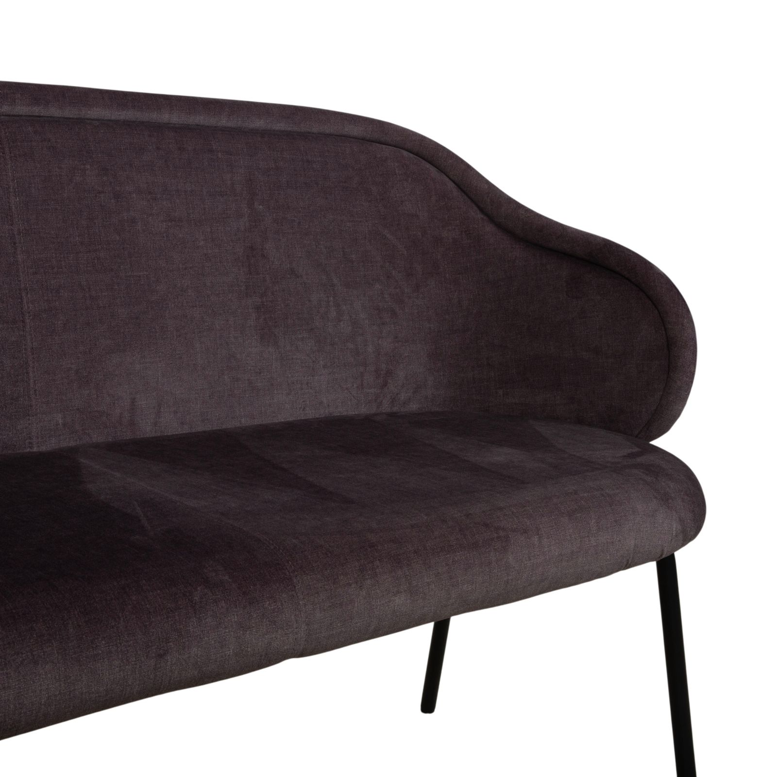 Banquette Baroness Ona en tissu, brun gris à motifs photo for sale