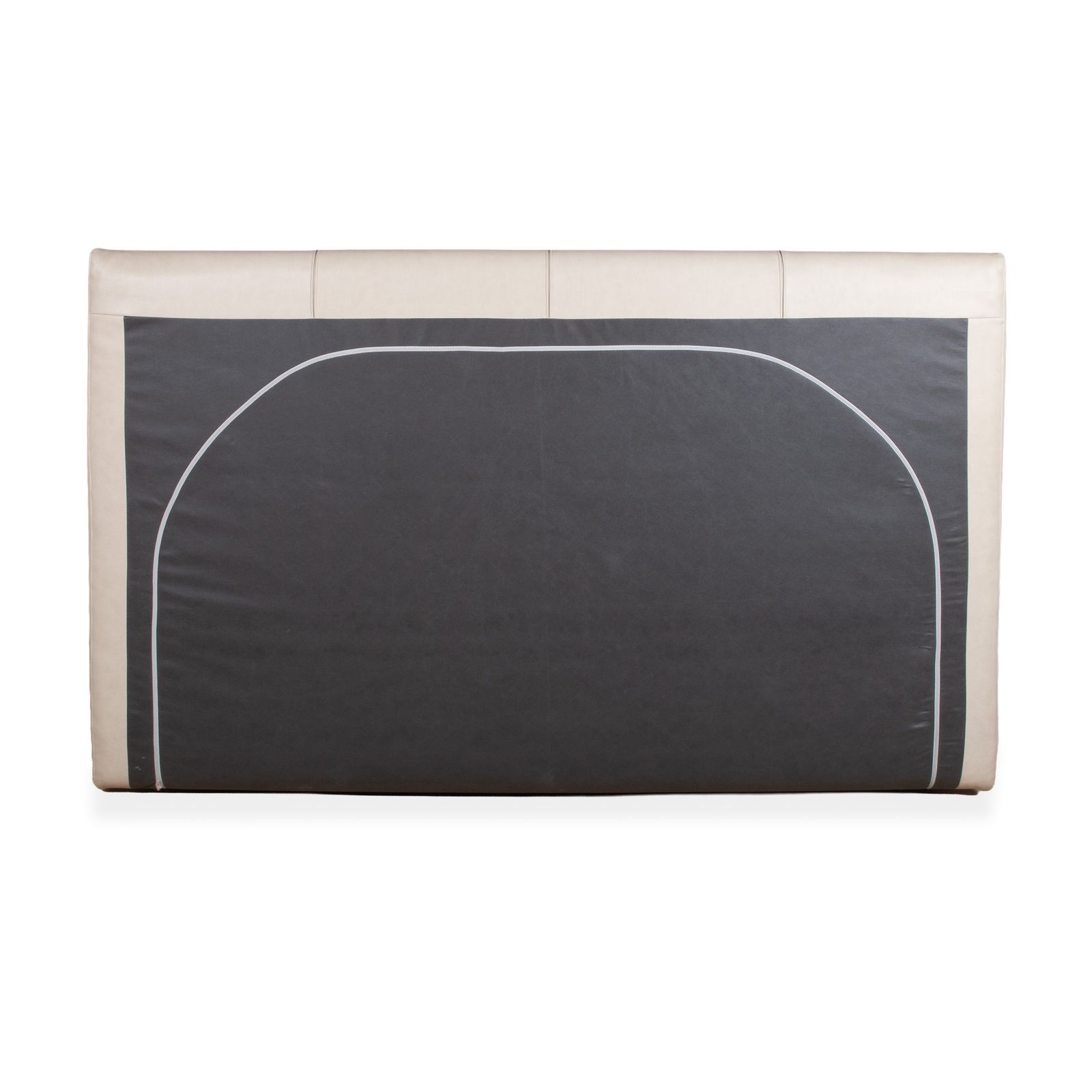 Mobilier Lit Ruf Veronesse Qlx en cuir beige crème sable photo