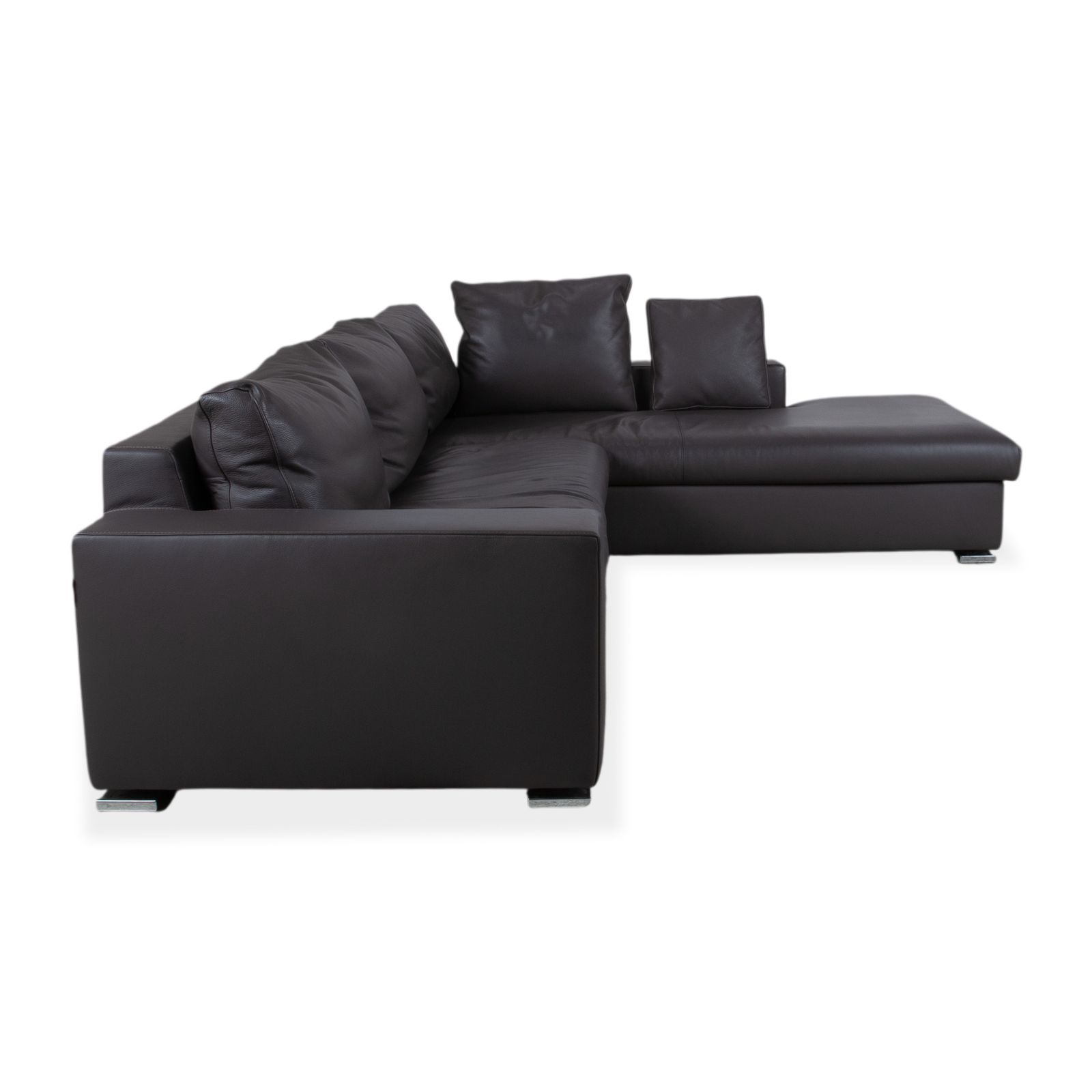 photo for sale La Nuova Casa Halma Leather Corner Sofa Black